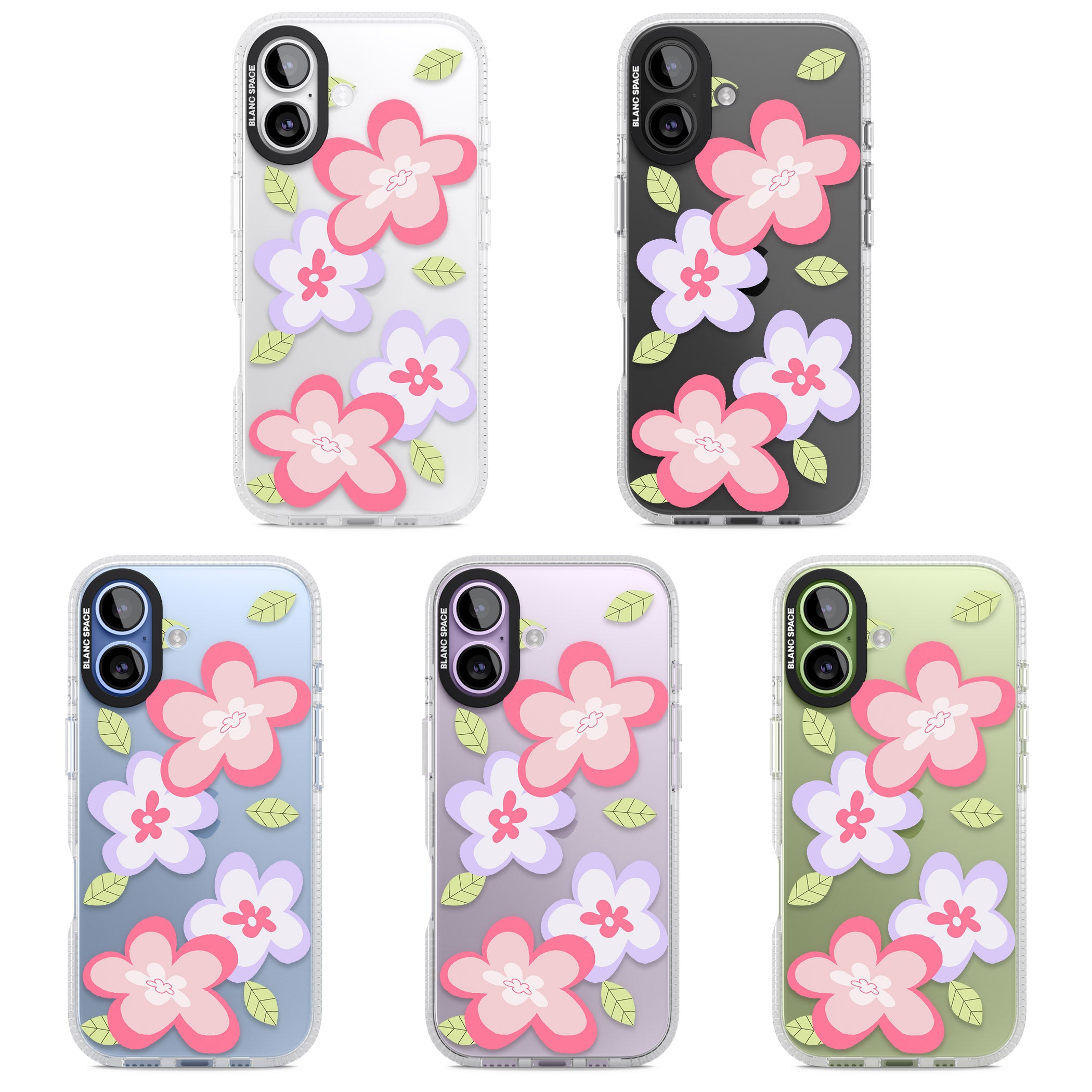 Funky Flowers iPhone 17 Impact Air Clear Phone Case APT Impact Protection