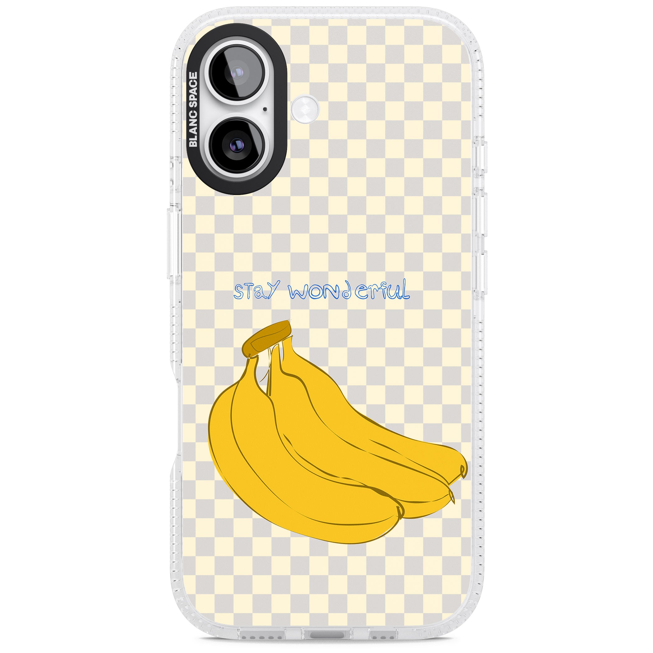 Stay Wonderful Banana iPhone 17 Impact Air Clear Phone Case