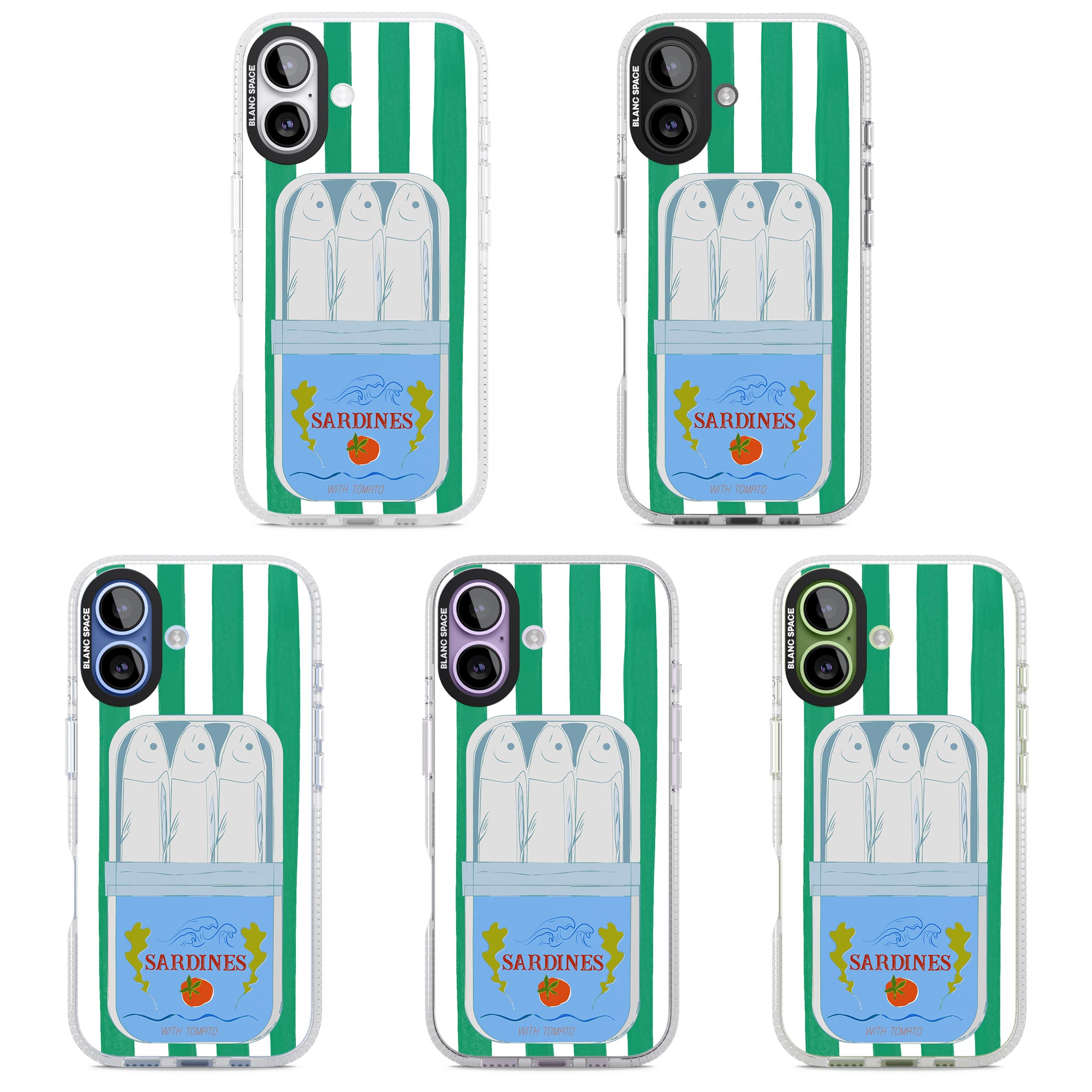 Italian Coastal Sardines iPhone 17 Impact Air Clear Phone Case APT Impact Protection