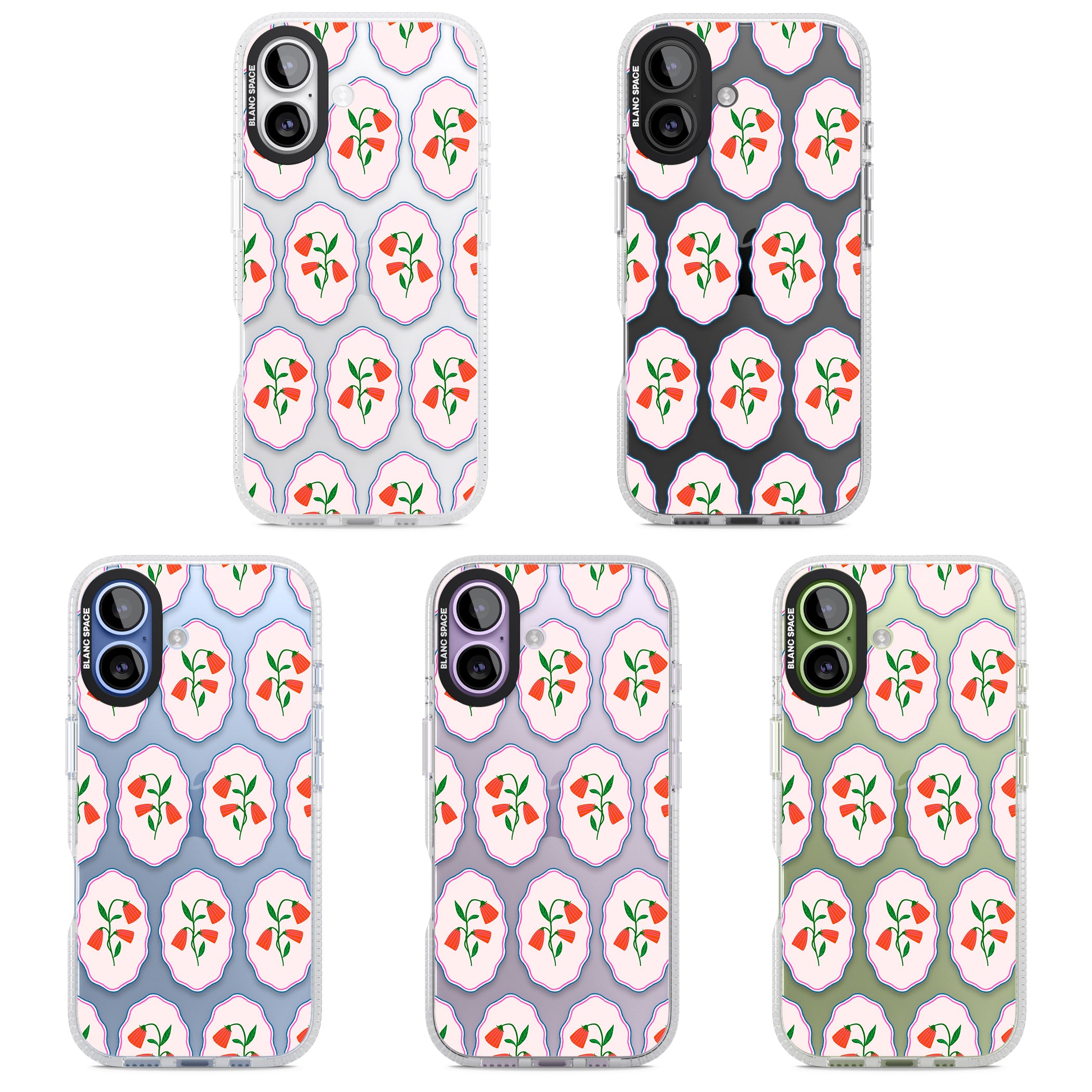 Rose Stamps iPhone 17 Impact Air Clear Phone Case APT Impact Protection