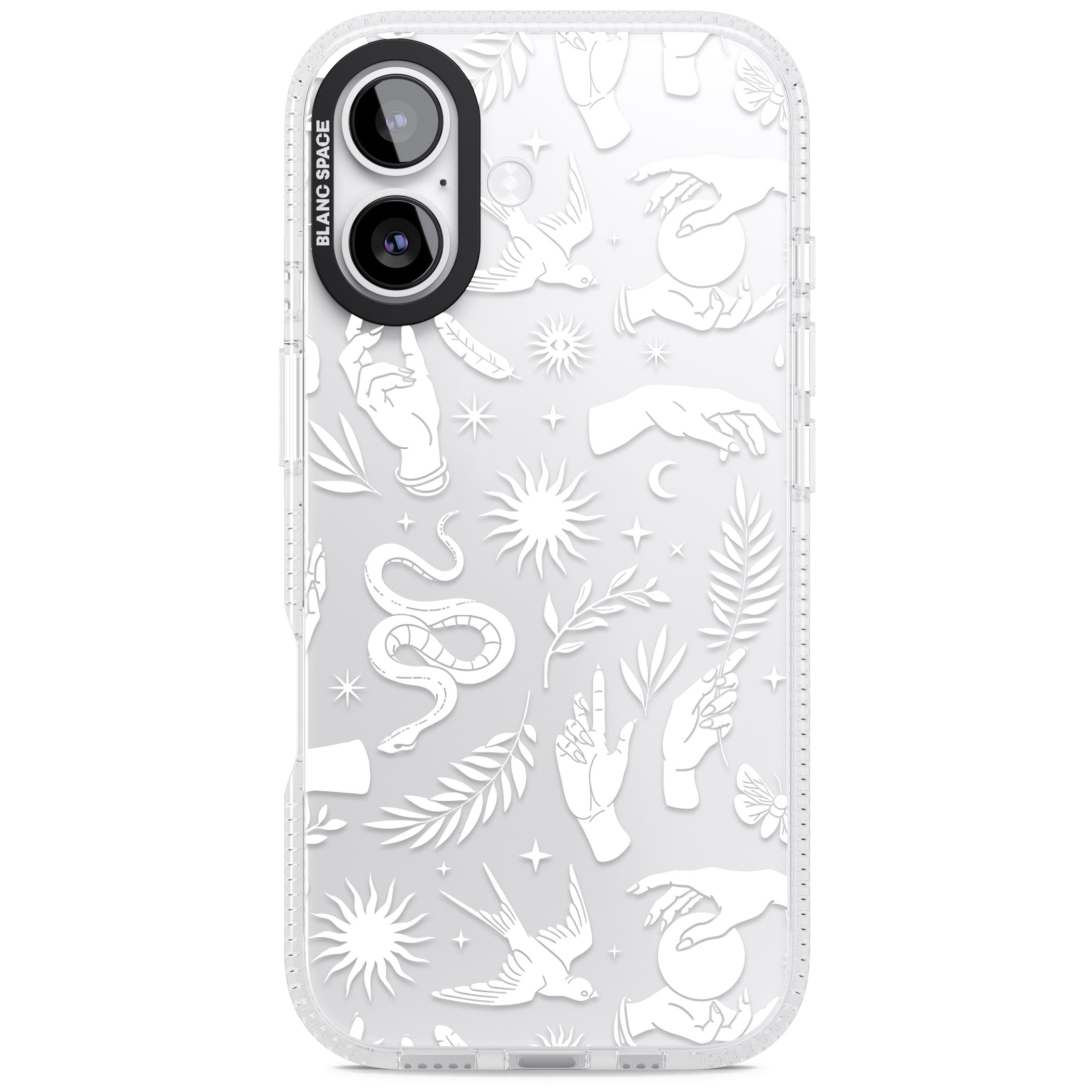 Celestial Pattern (White) iPhone 17 Impact Air Clear Phone Case