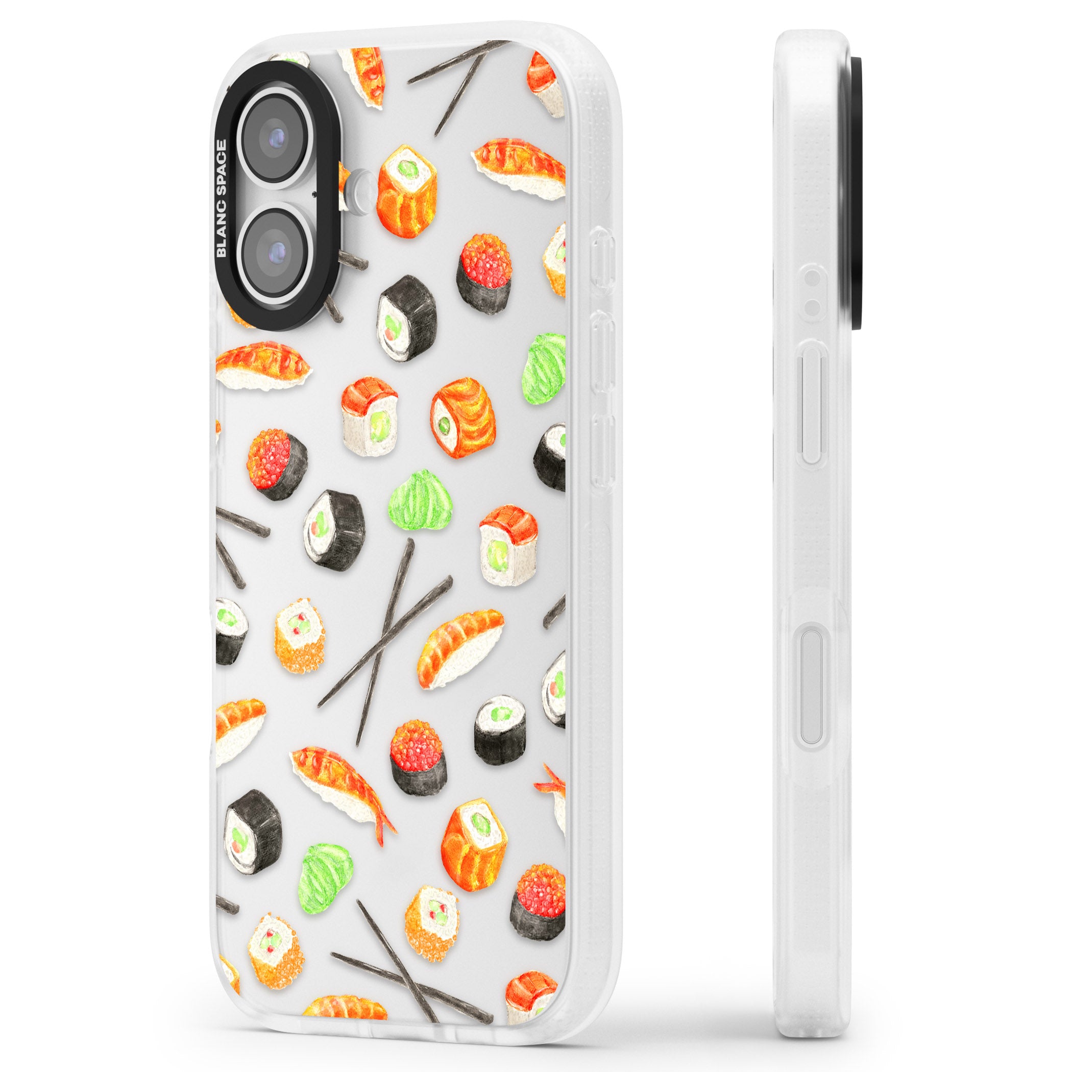 Sushi iPhone 17 Impact Air Clear Phone Case Side Profile