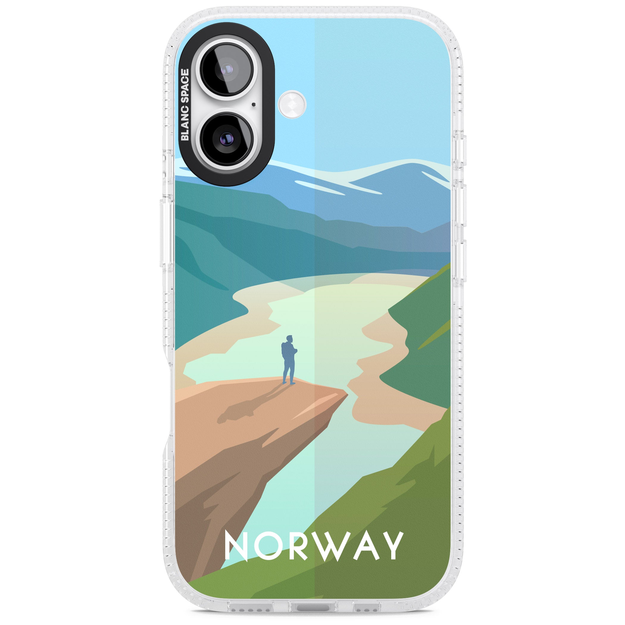Vintage Travel Poster Norway iPhone 17 Impact Air Clear Phone Case