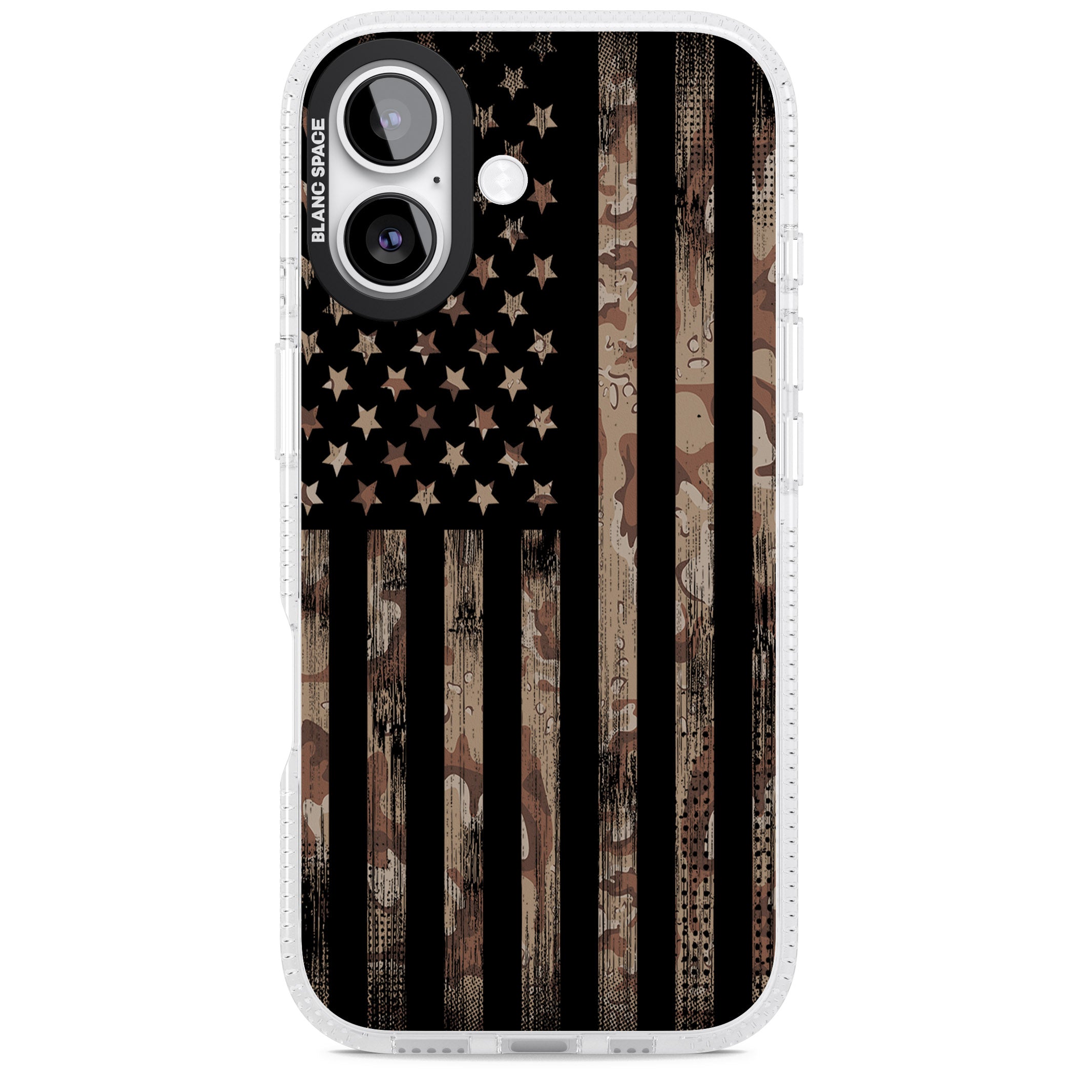 American Flag Camo iPhone 17 Impact Air Clear Phone Case