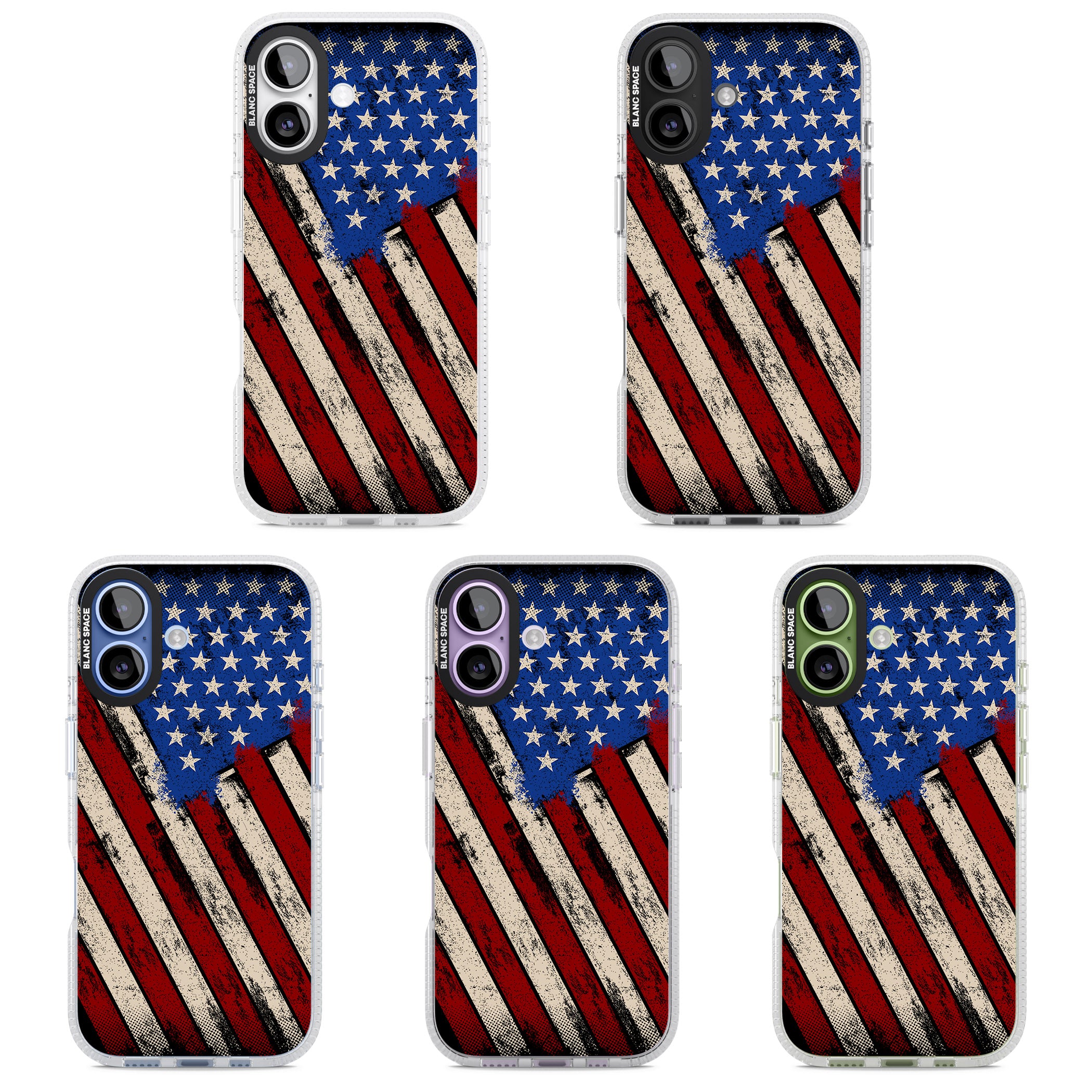 Distressed Us Flag iPhone 17 Impact Air Clear Phone Case APT Impact Protection