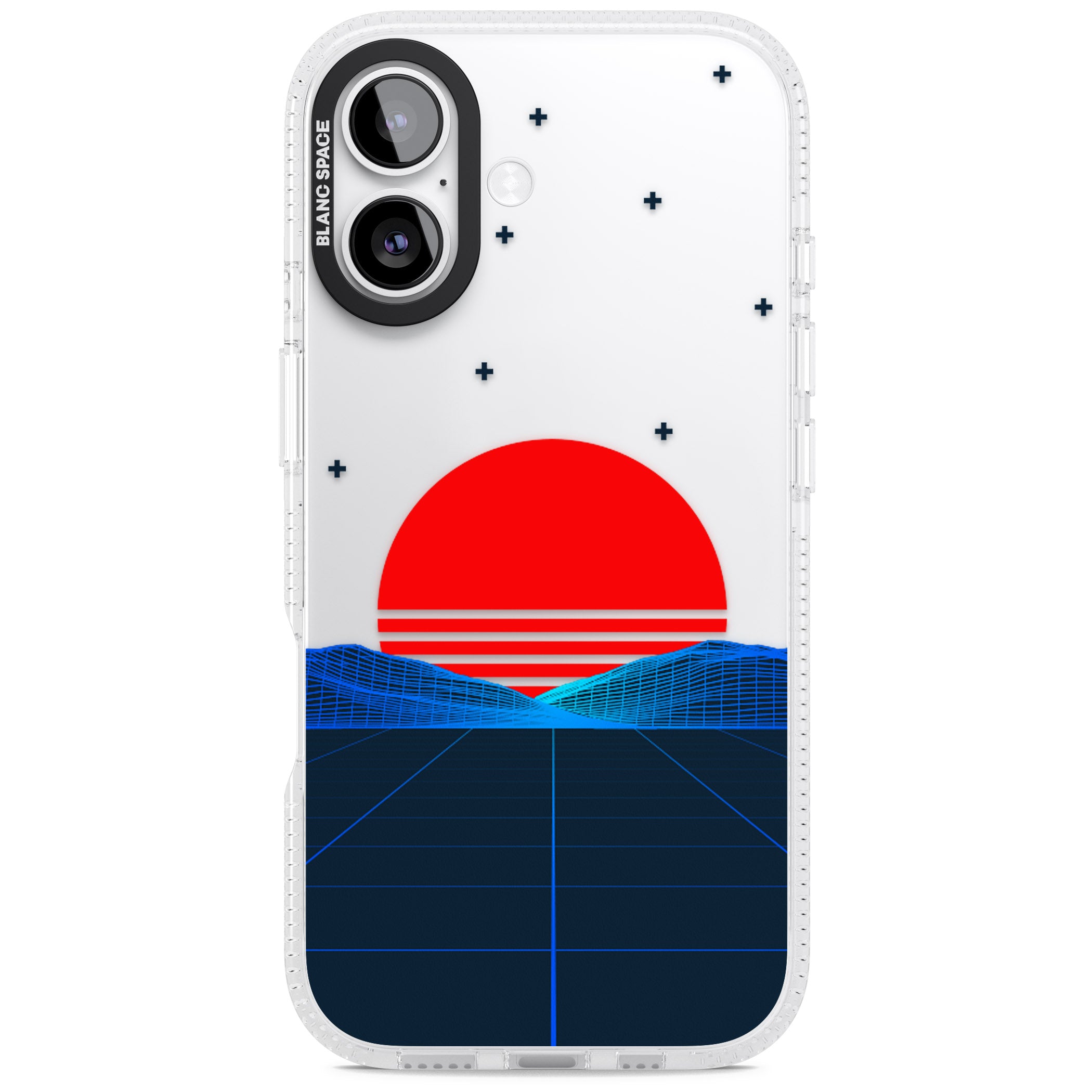 Japanese Sunset Vaporwave iPhone 17 Impact Air Clear Phone Case