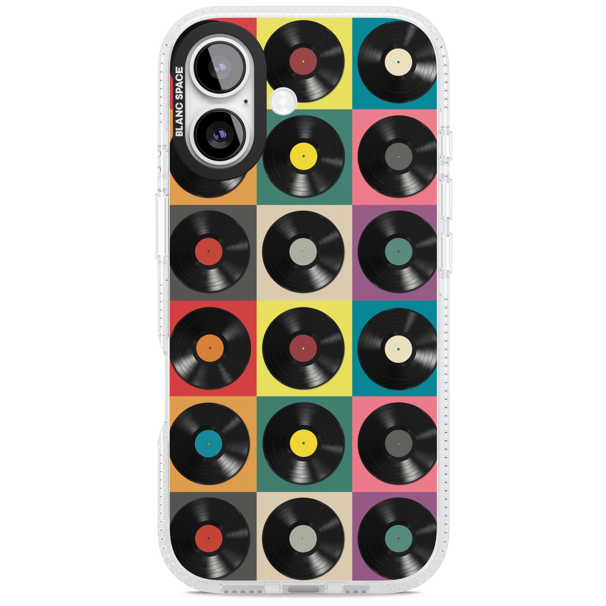 Vinyl Record Pattern iPhone 17 Impact Air Clear Phone Case