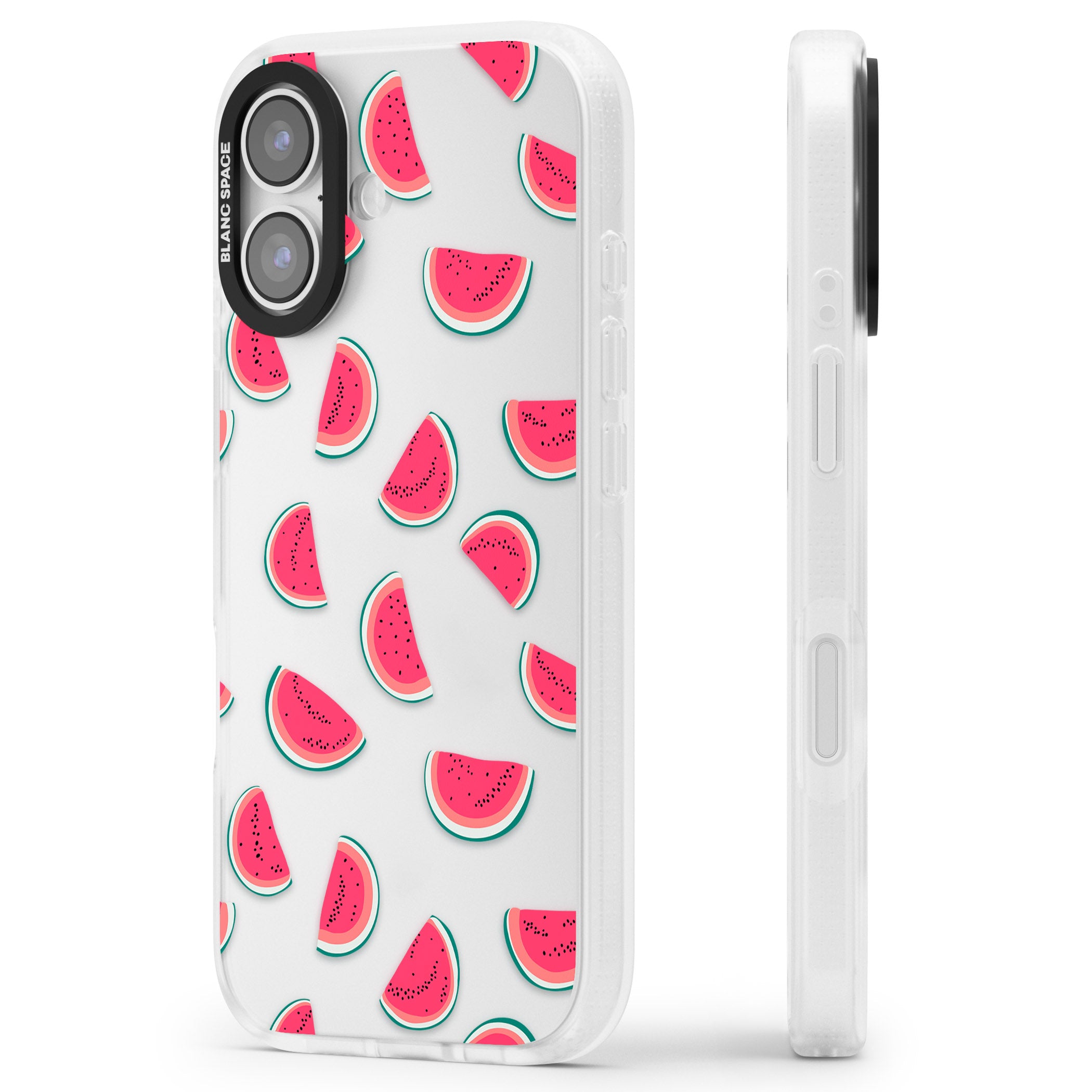 Watermelon Slices iPhone 17 Impact Air Clear Phone Case Side Profile