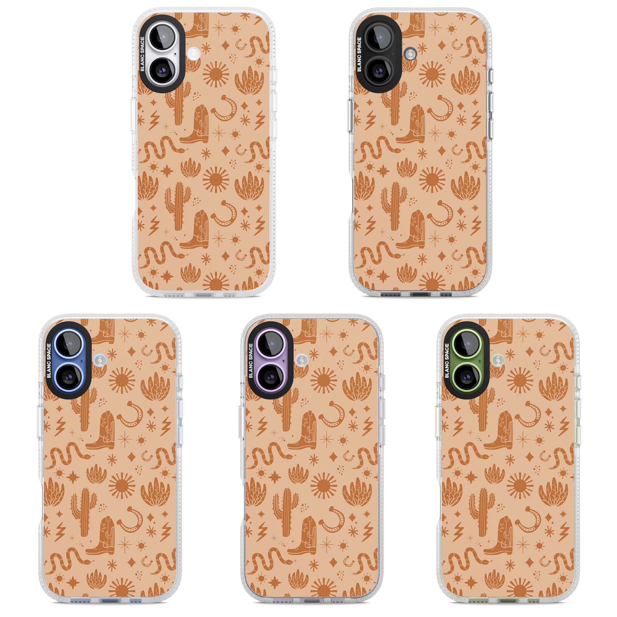 Wild West Pattern iPhone 17 Impact Air Clear Phone Case APT Impact Protection