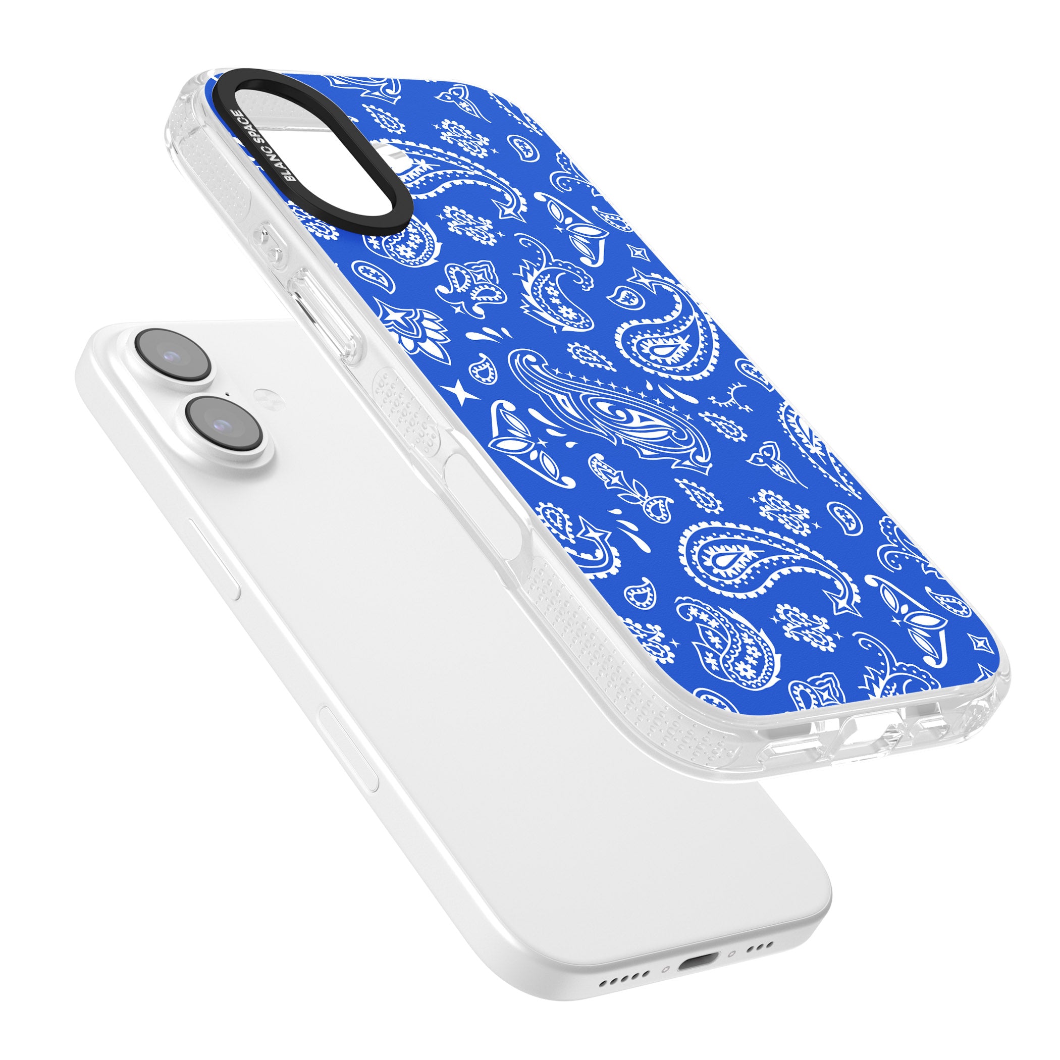 Blue Bandana iPhone 17 Impact Air Clear Phone Case Colours