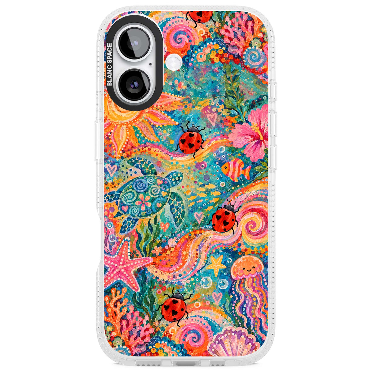 Coral Whimsy for her iPhone case | Clear Case Impact Air case for iPhone 17