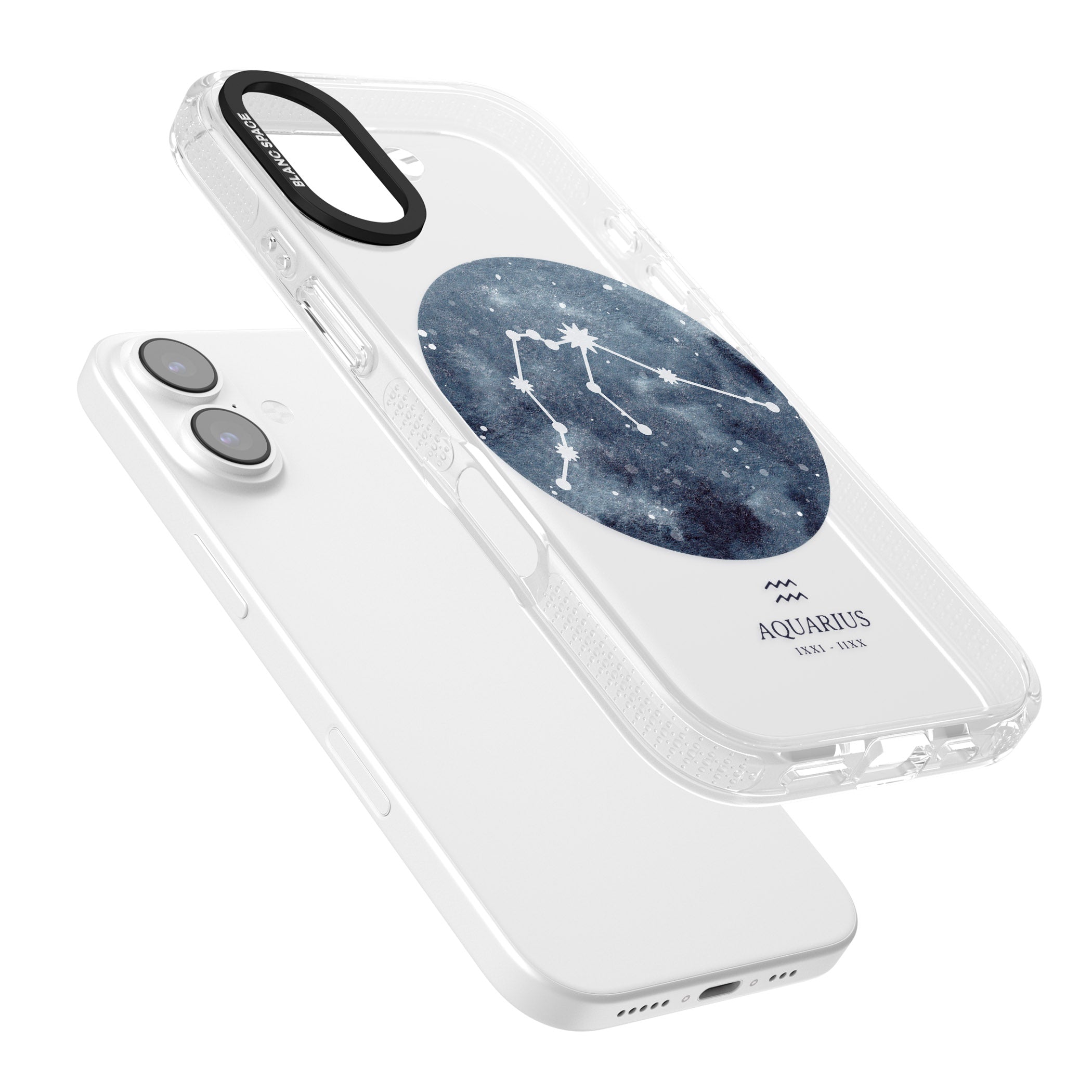 Aquarius Zodiac Blue iPhone 17 Impact Air Clear Phone Case Colours