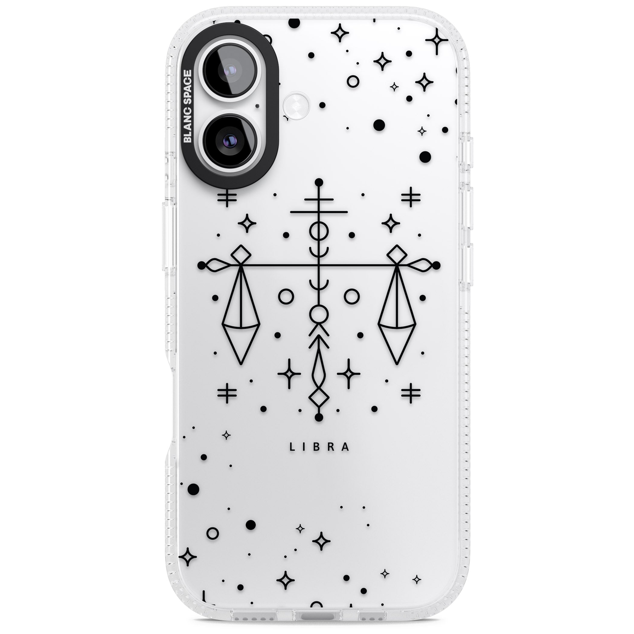Libra Abstract Zodiac iPhone 17 Impact Air Clear Phone Case
