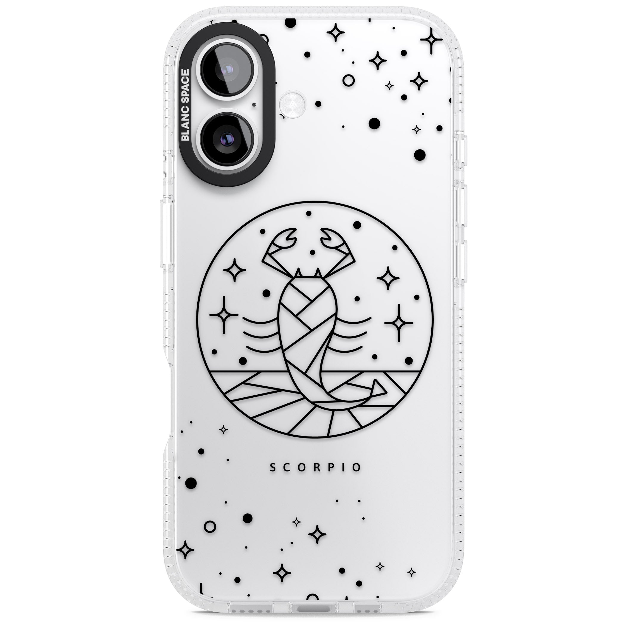Scorpio Emblem Cosmic Design iPhone 17 Impact Air Clear Phone Case