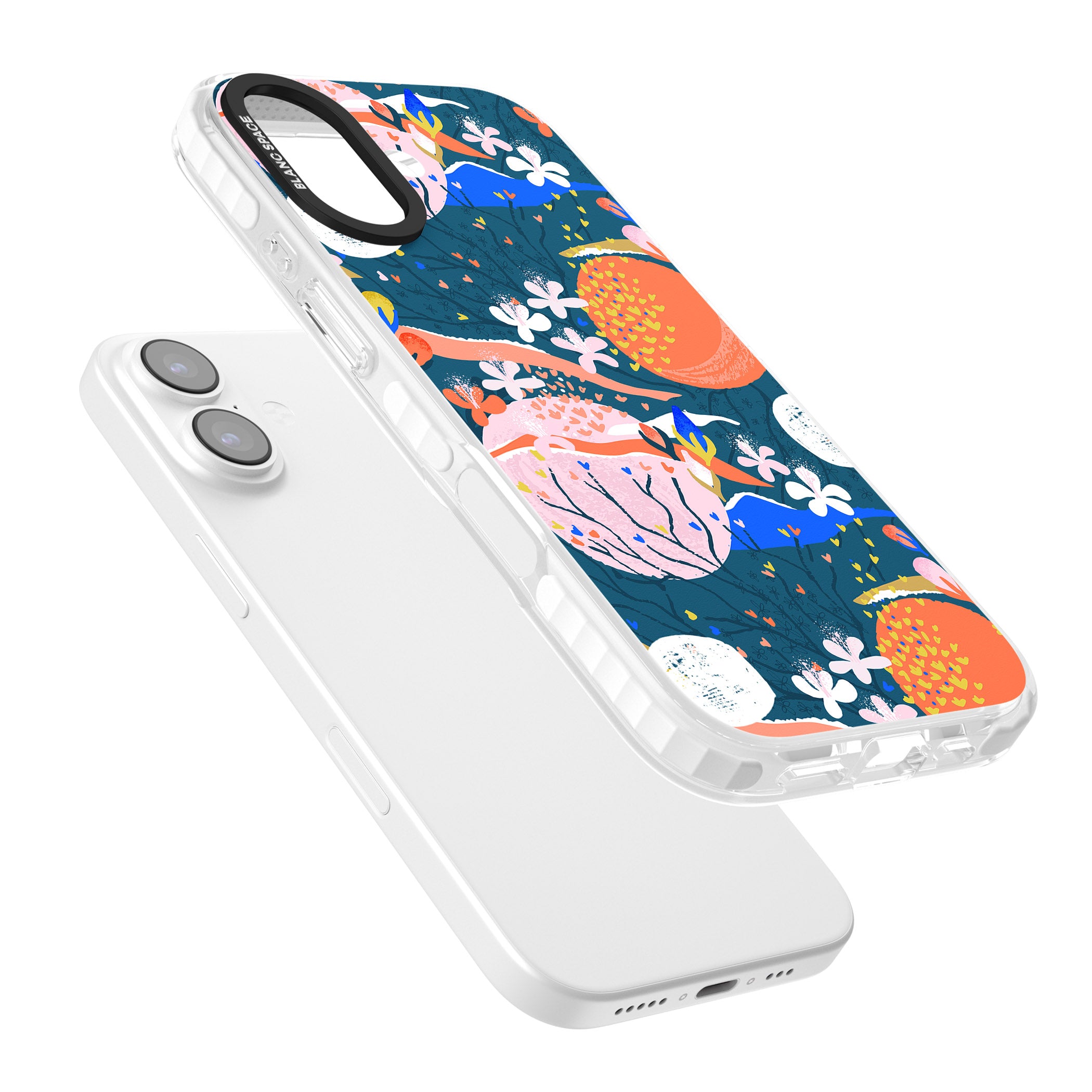 Vibrant Coral Pattern iPhone 17 Impact Clear Phone Case Colours