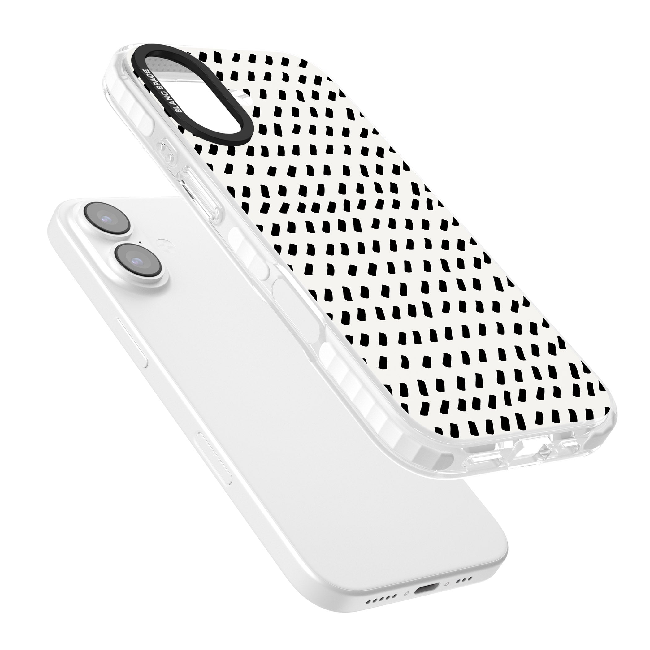 Hand Drawn Lines Pattern iPhone 17 Impact Clear Phone Case Colours