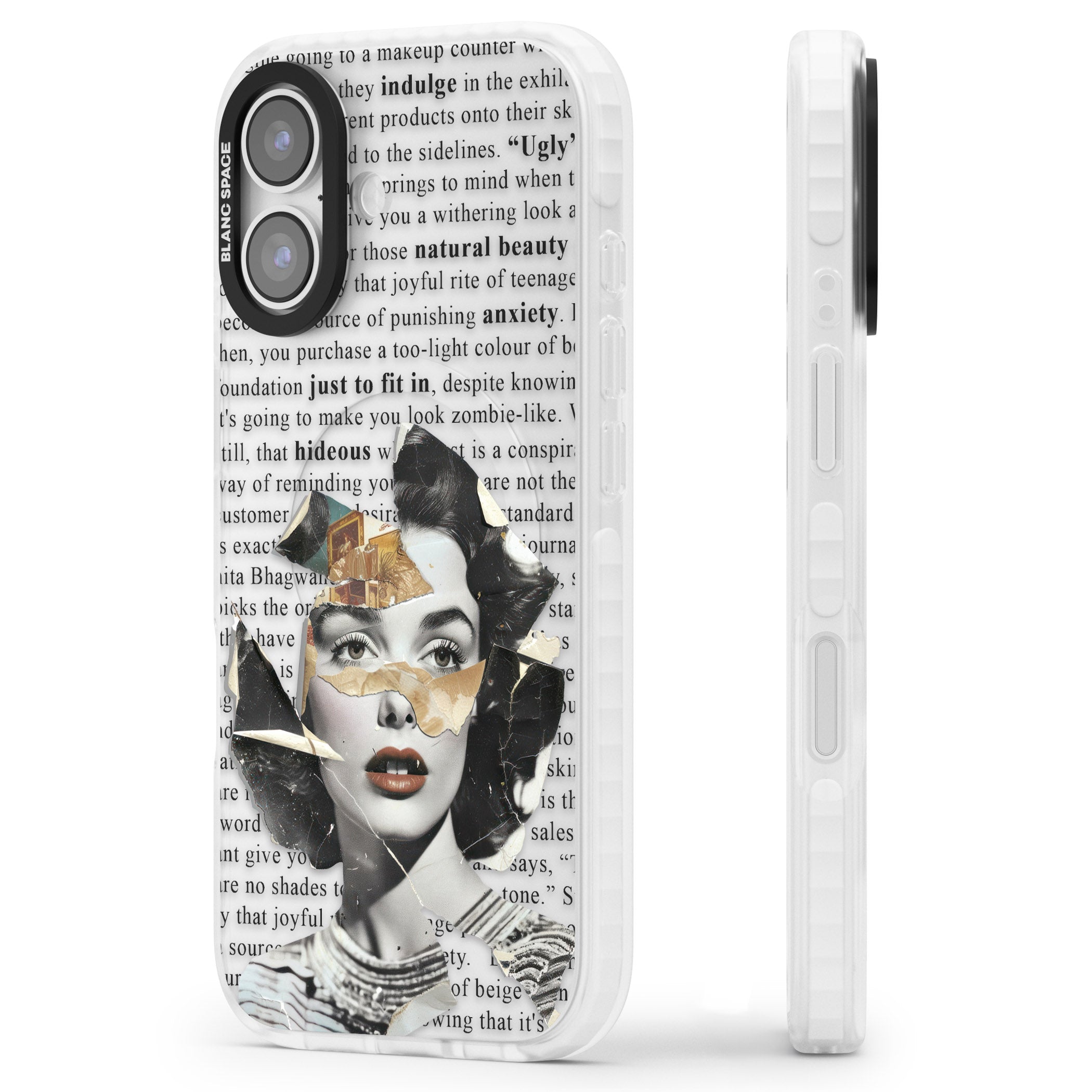Beauty Is Within iPhone 17 Impact Clear Phone Case Side Profile