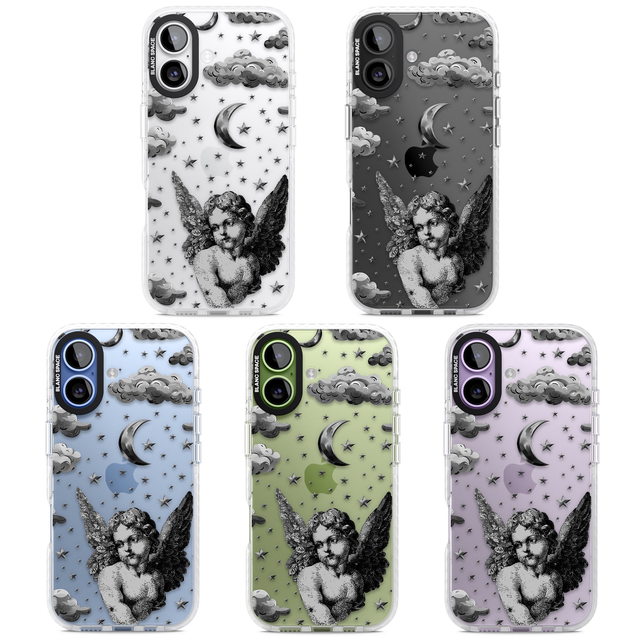 Celestial Cherub iPhone 17 Impact Clear Phone Case APT Impact Protection