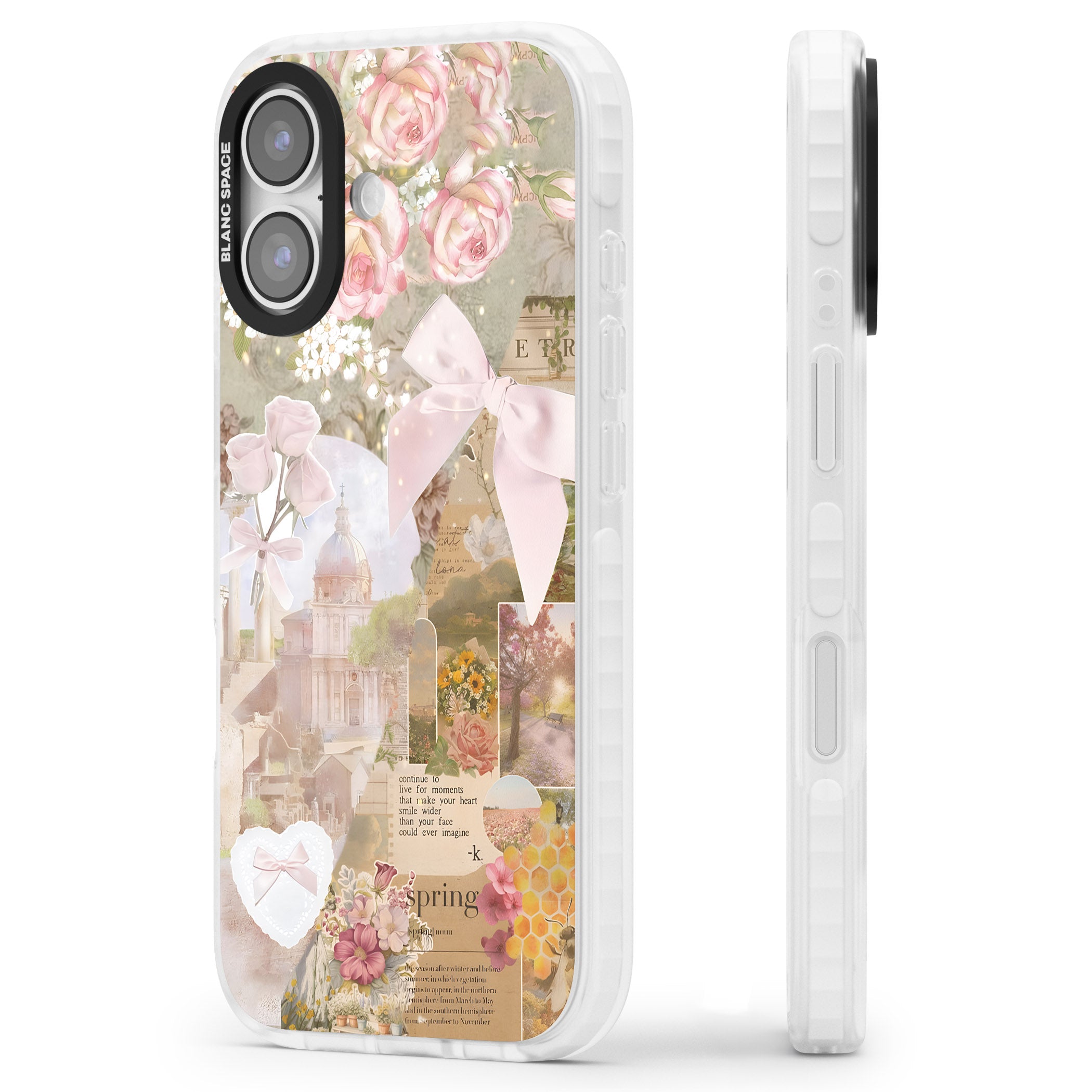 Coquette Collage iPhone 17 Impact Clear Phone Case Side Profile