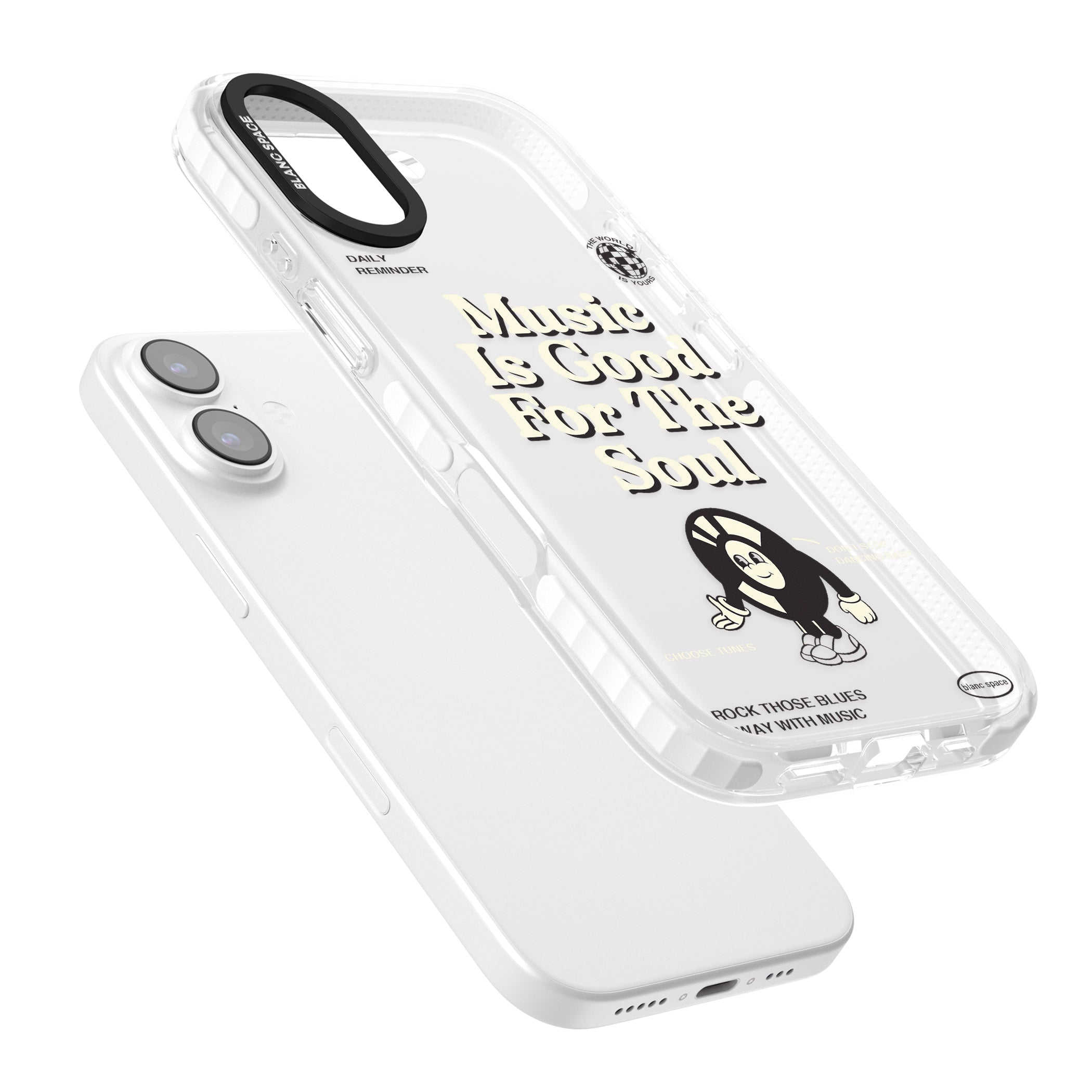 Music Is Good For The Soul iPhone 17 Impact Clear Phone Case Colours