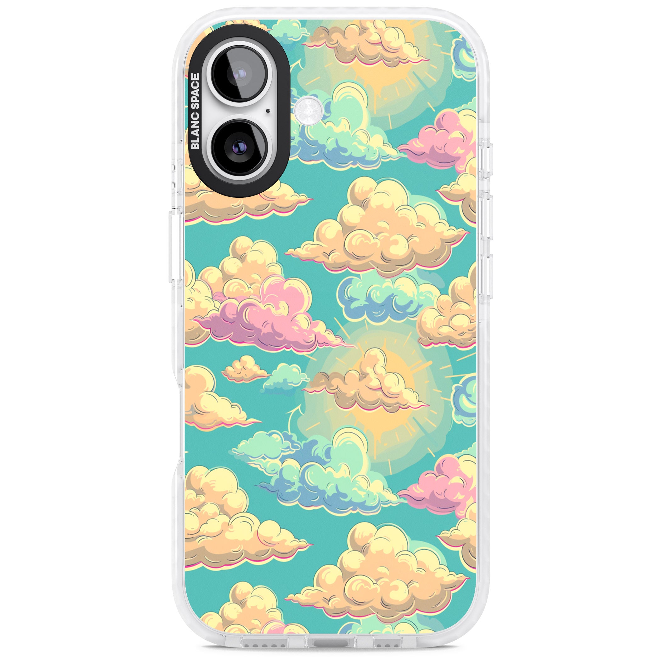 Pastel Clouds iPhone 17 Impact Clear Phone Case