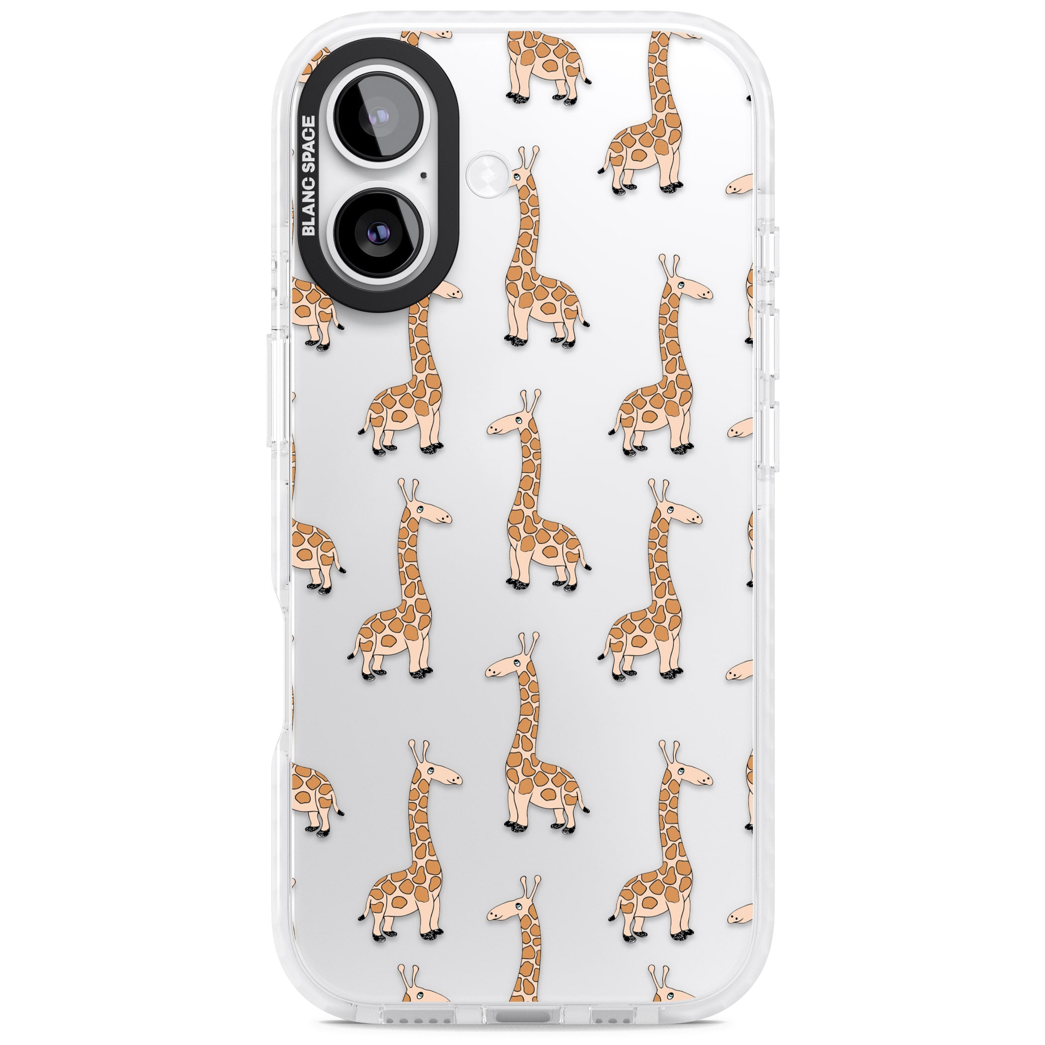 Cute Giraffe Pattern Clear iPhone 17 Impact Clear Phone Case
