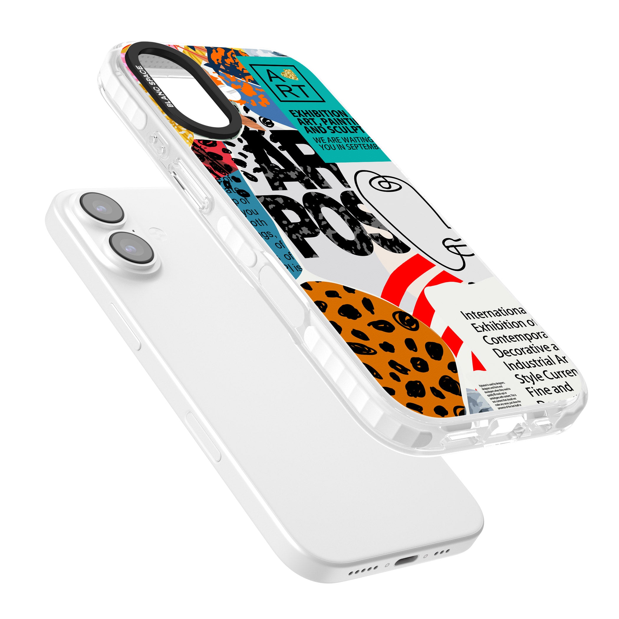 Abstract Art Poster iPhone 17 Impact Clear Phone Case Colours