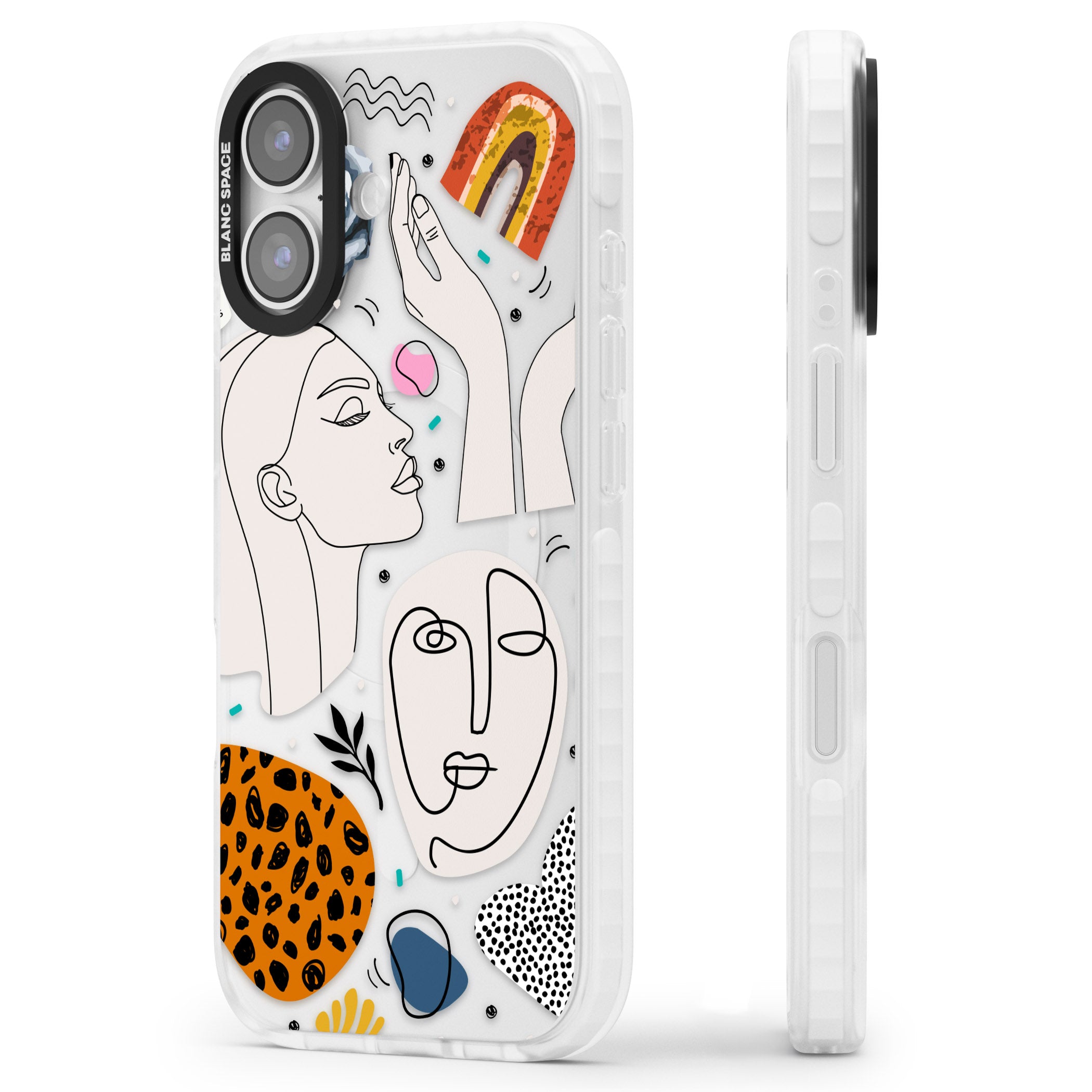 Artistic Expression Scrapbook iPhone 17 Impact Clear Phone Case Side Profile