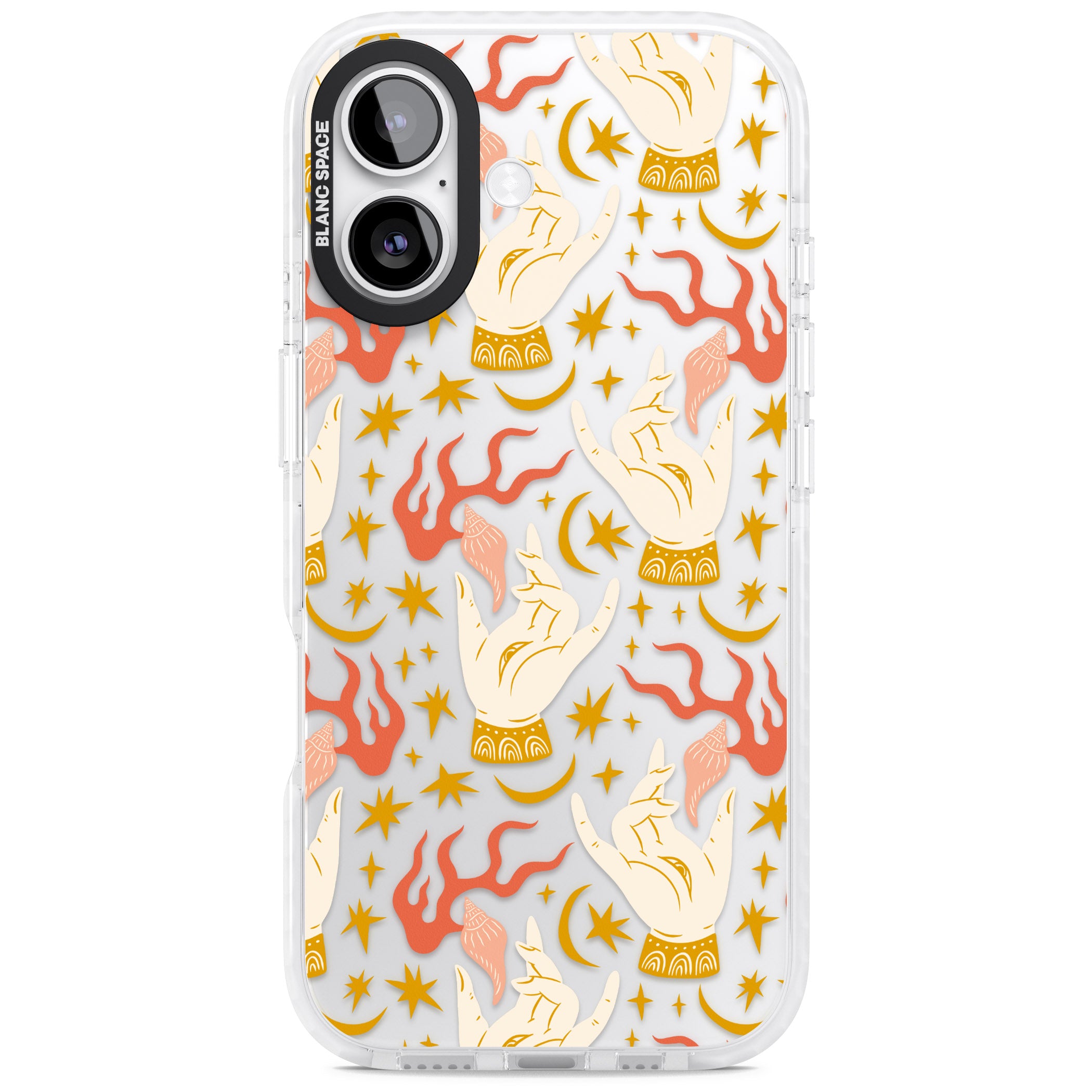Hand Watcher Pattern iPhone 17 Impact Clear Phone Case