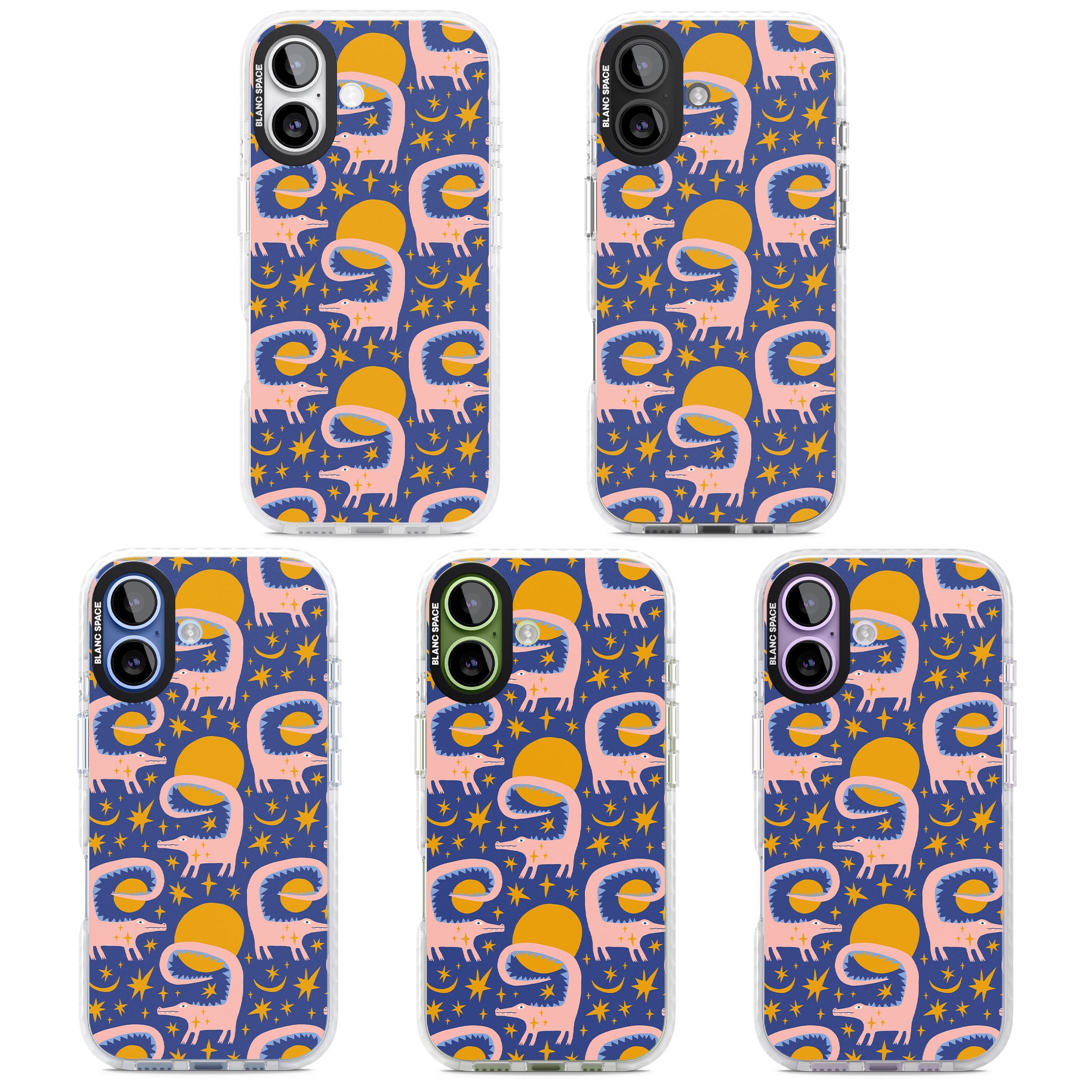 Sun Croc Pattern iPhone 17 Impact Clear Phone Case APT Impact Protection