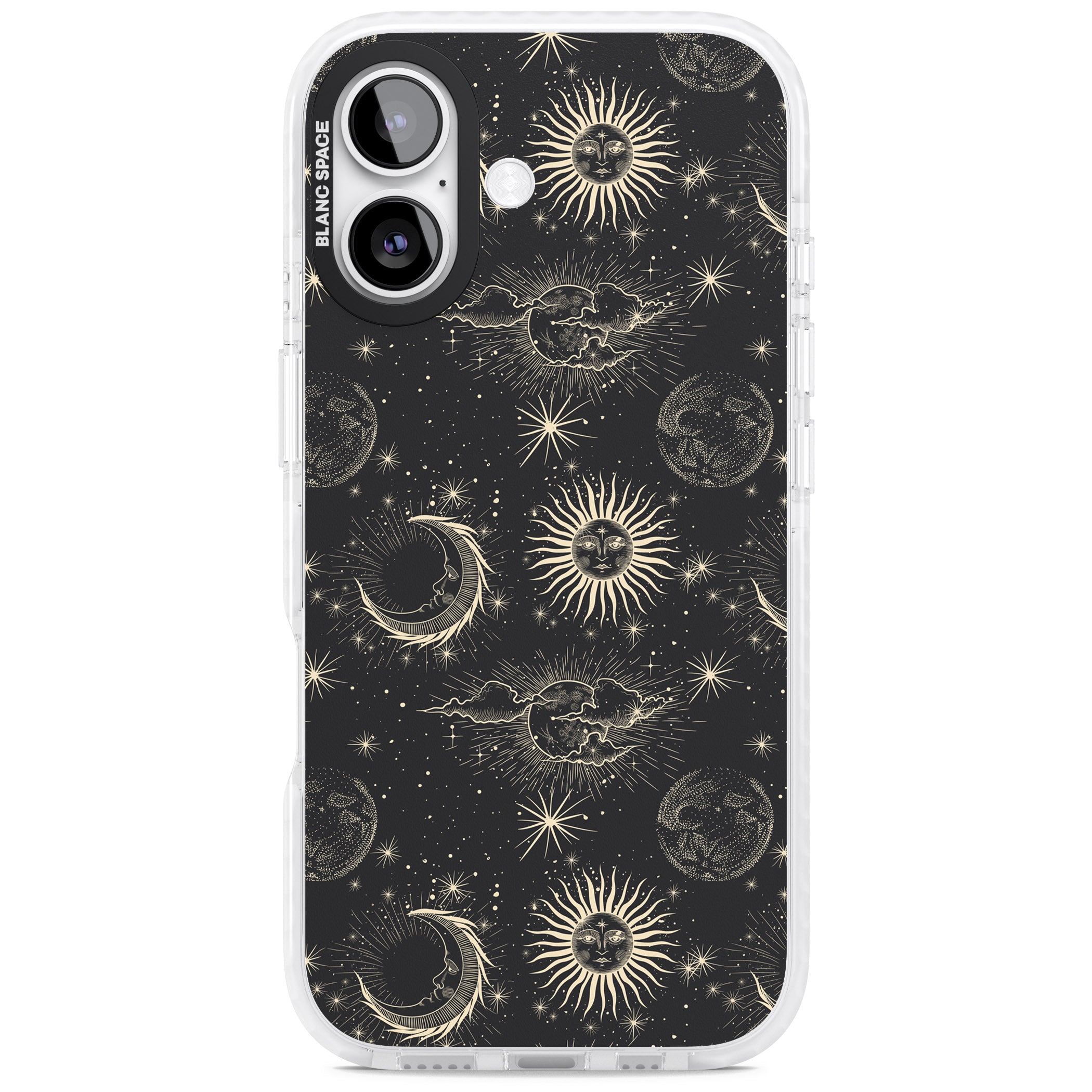 Suns & Moons Celestial Night iPhone 17 Impact Clear Phone Case