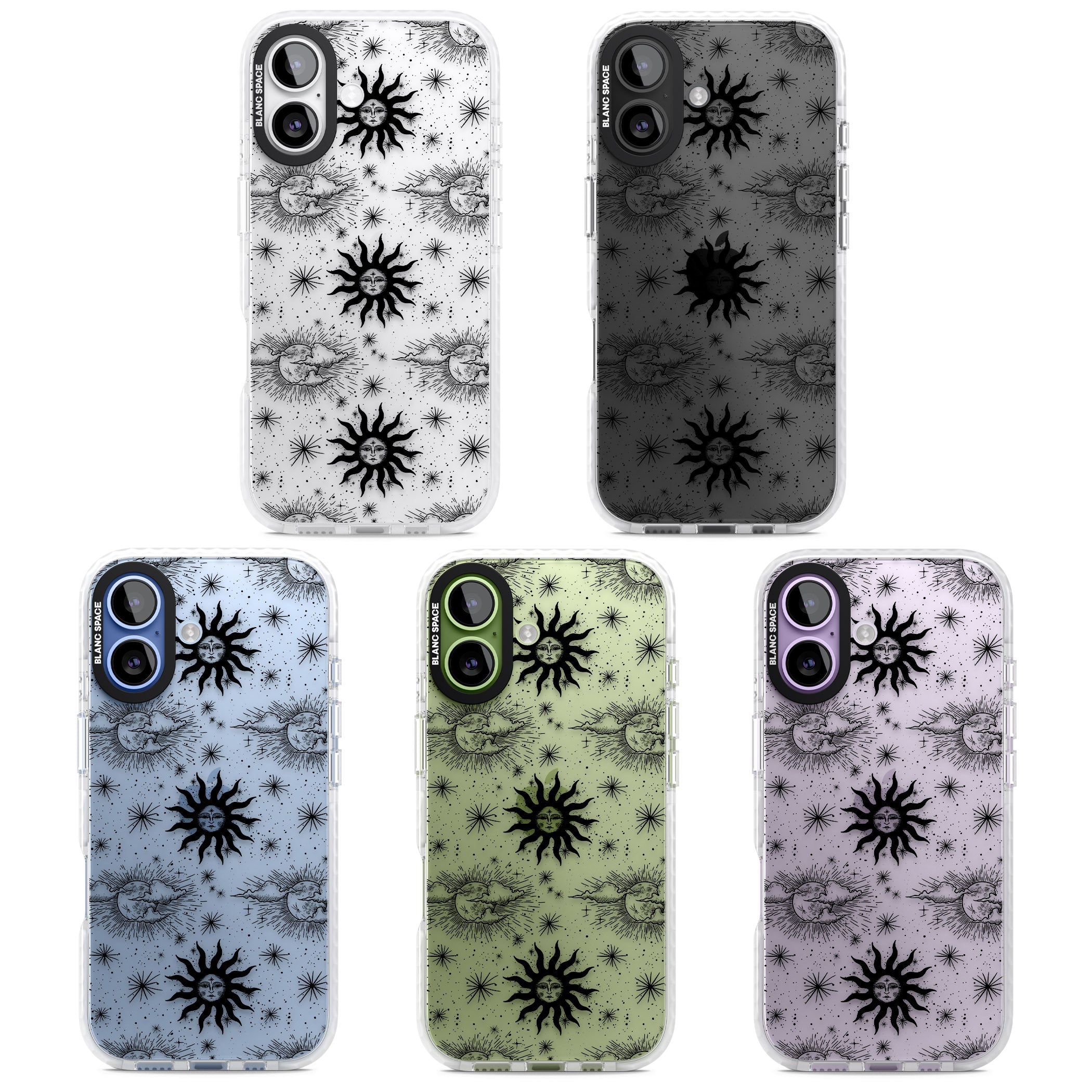 Vintage Sun & Moon iPhone 17 Impact Clear Phone Case APT Impact Protection