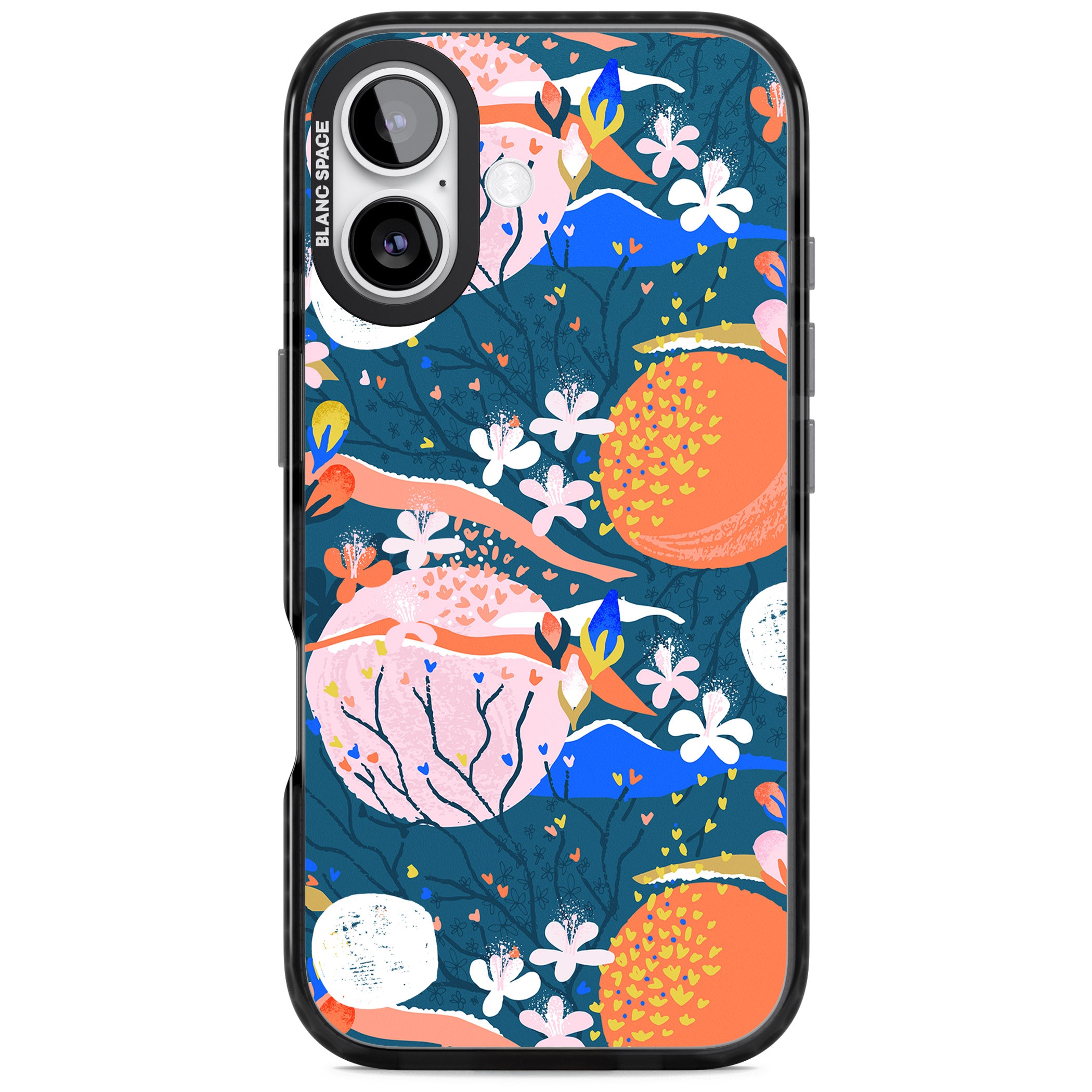 Vibrant Coral Pattern iPhone 17 Impact Black Phone Case