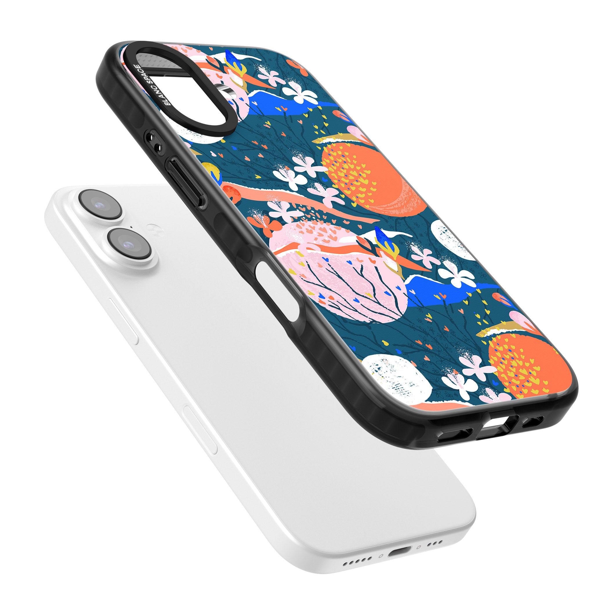 Vibrant Coral Pattern iPhone 17 Impact Black Phone Case Colours