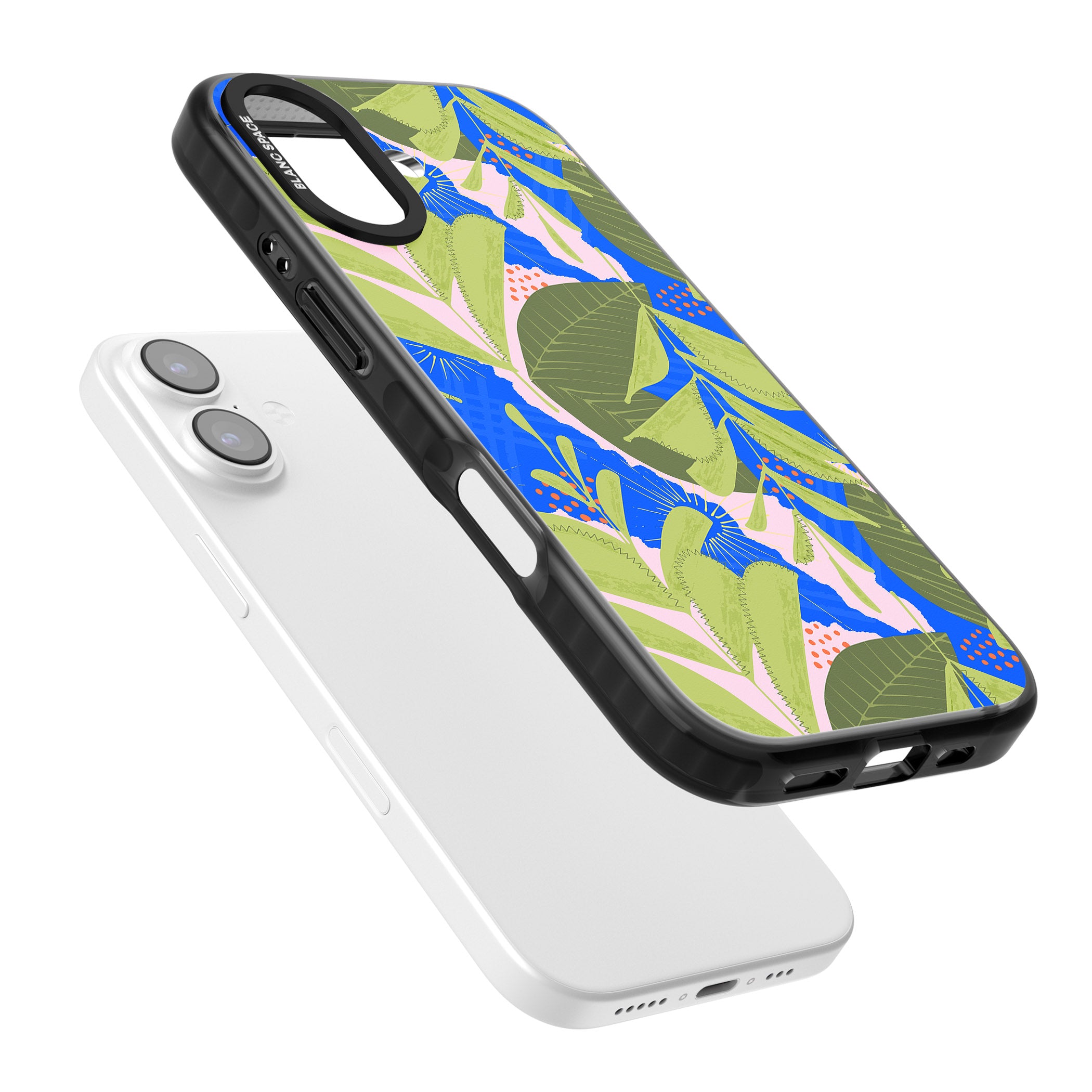 Fern Leaves Abstract Pattern iPhone 17 Impact Black Phone Case Colours