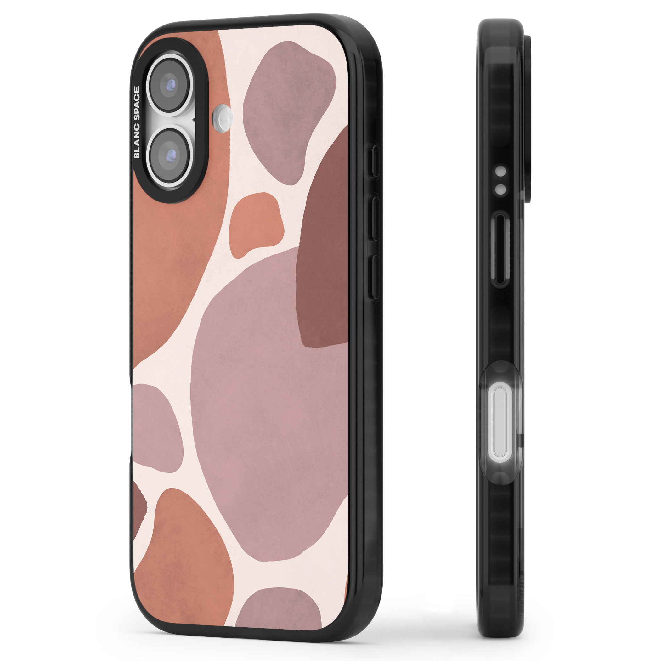 Terra Abstract iPhone 17 Impact Black Phone Case Side Profile