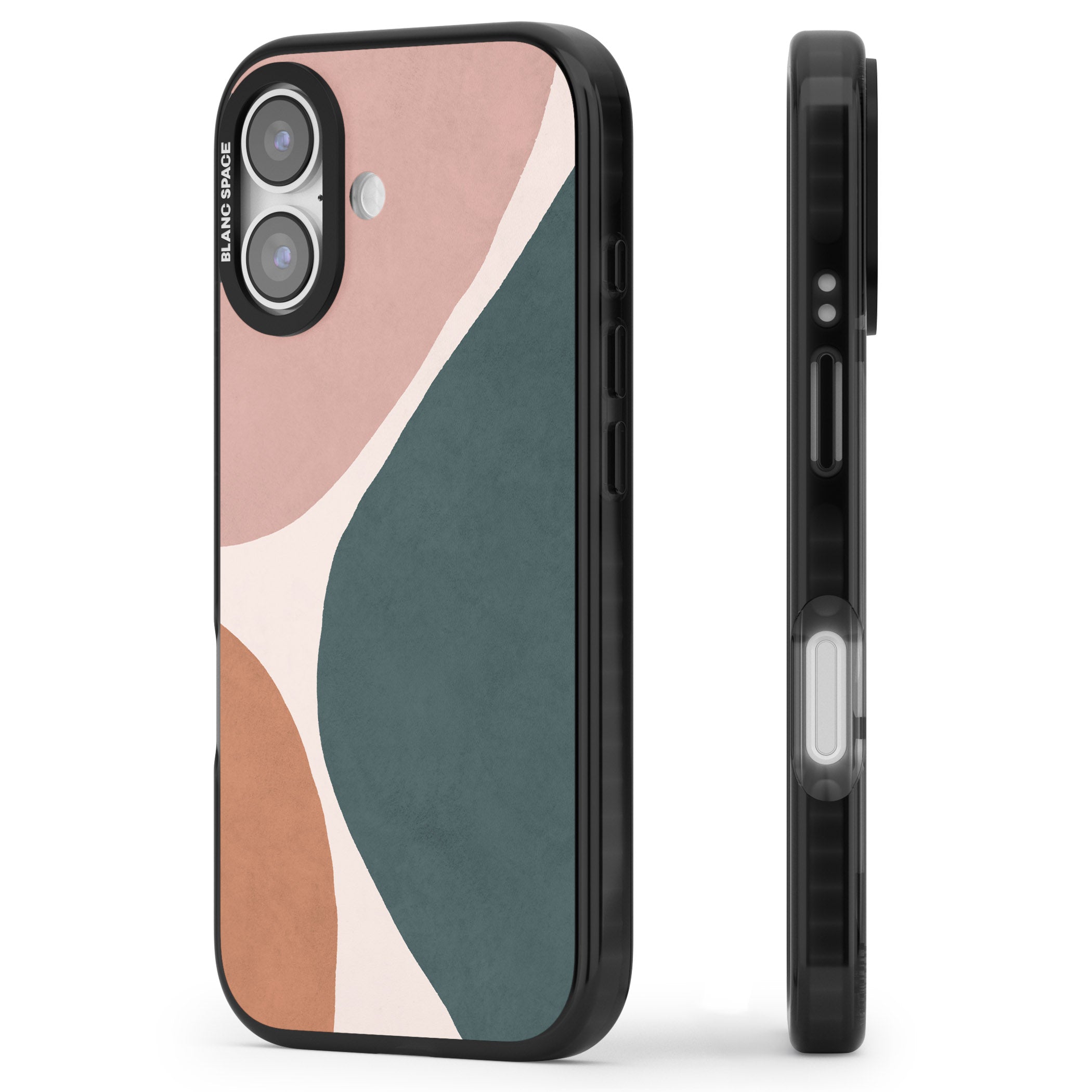 Lush Abstract Watercolour Design #8 iPhone 17 Impact Black Phone Case Side Profile