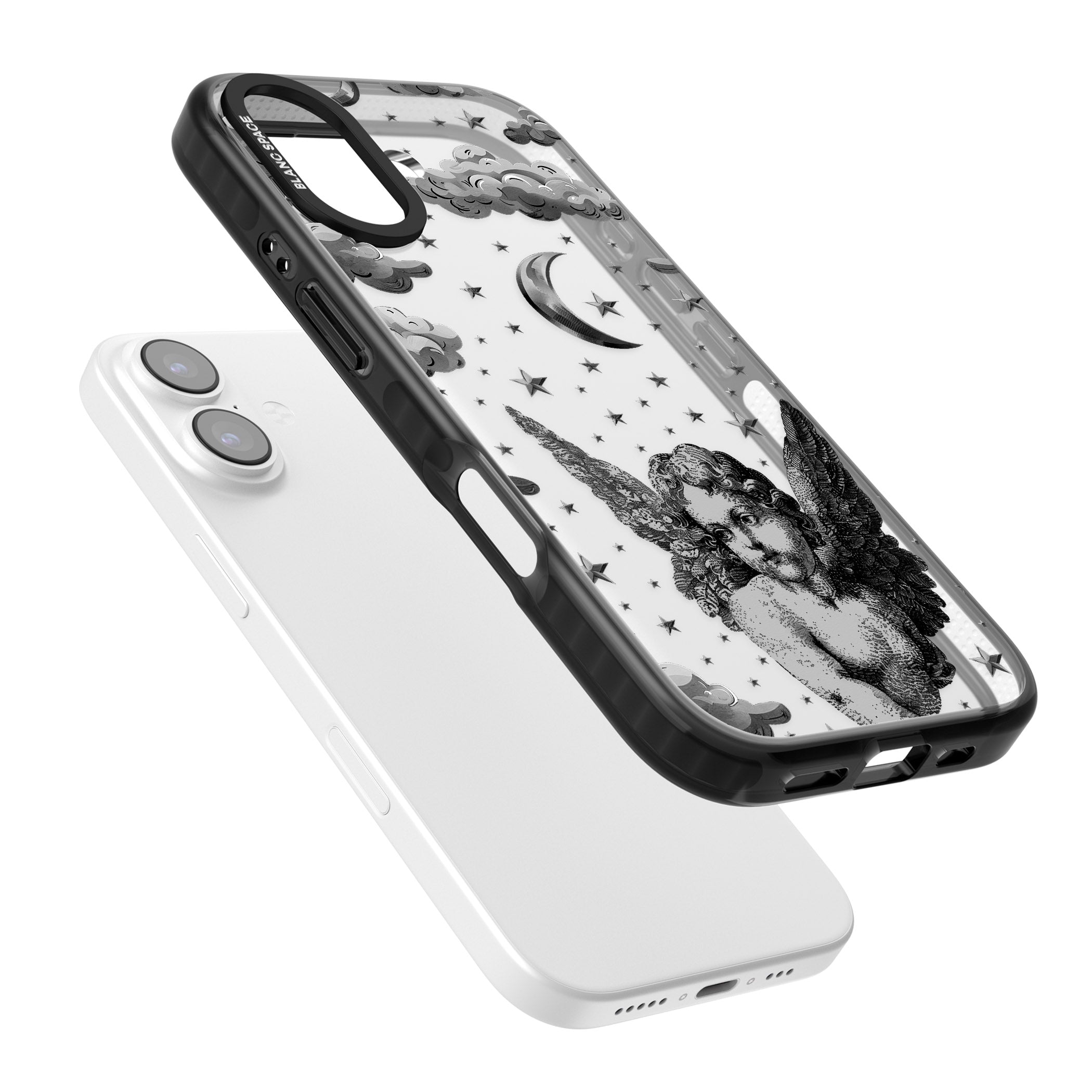 Celestial Cherub iPhone 17 Impact Black Phone Case Colours