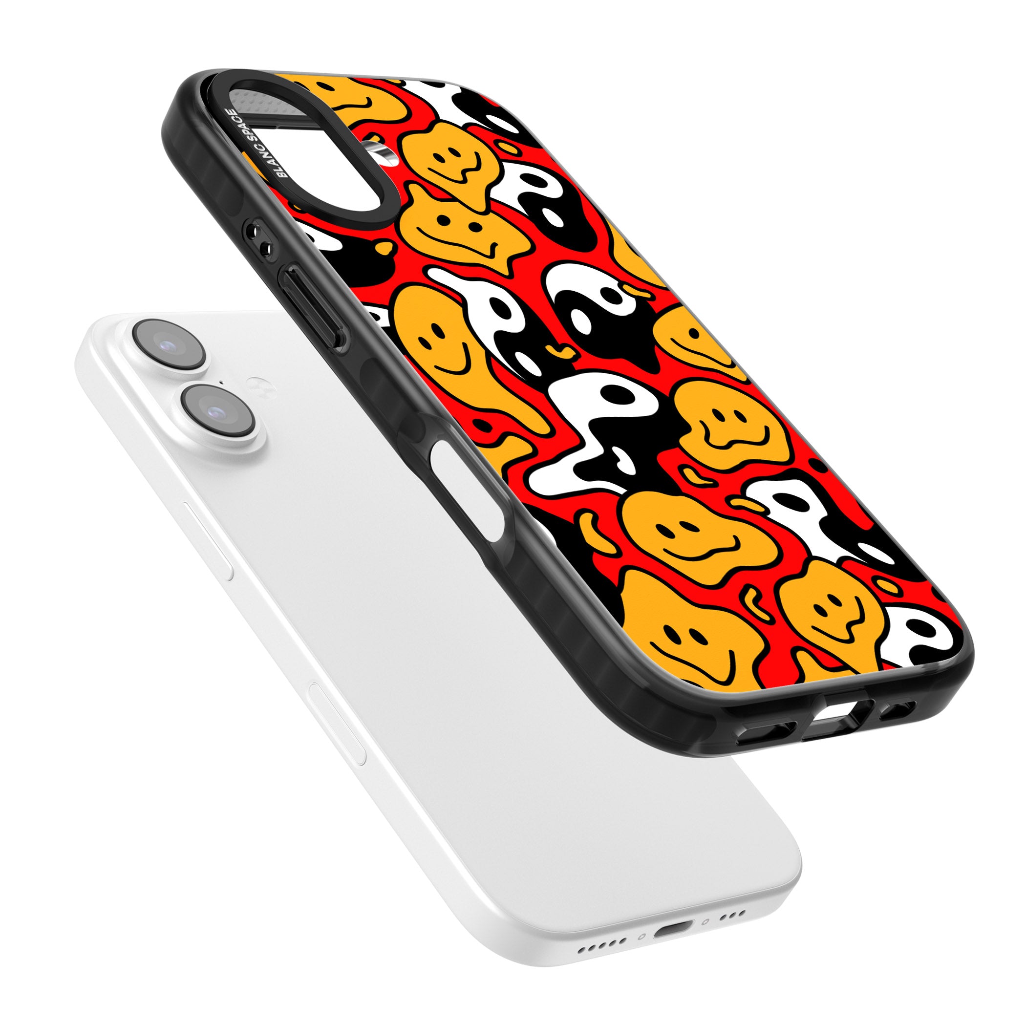 Yin Yang Acid Face iPhone 17 Impact Black Phone Case Colours