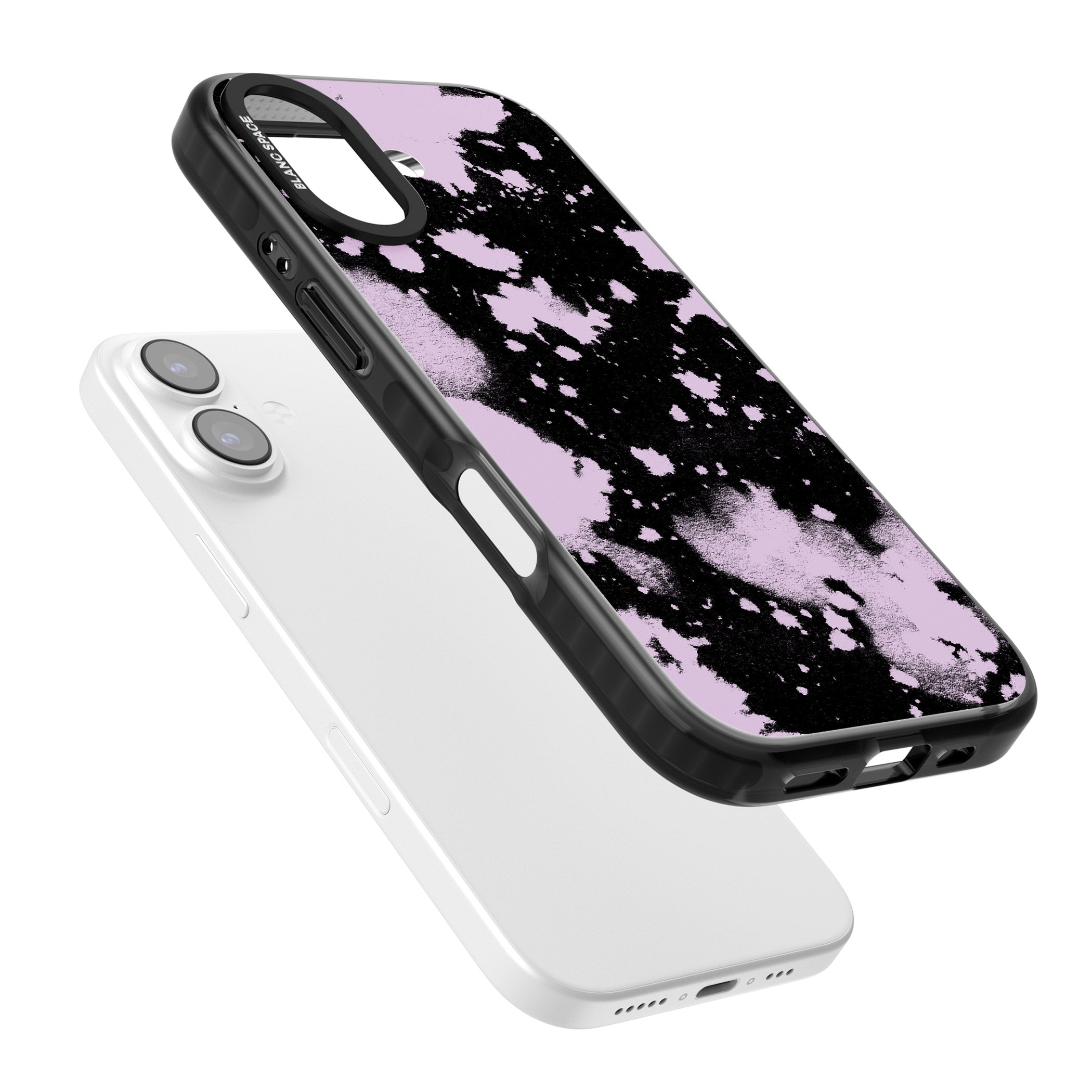 Pink & Black Acid Wash Tie Dye iPhone 17 Impact Black Phone Case Colours