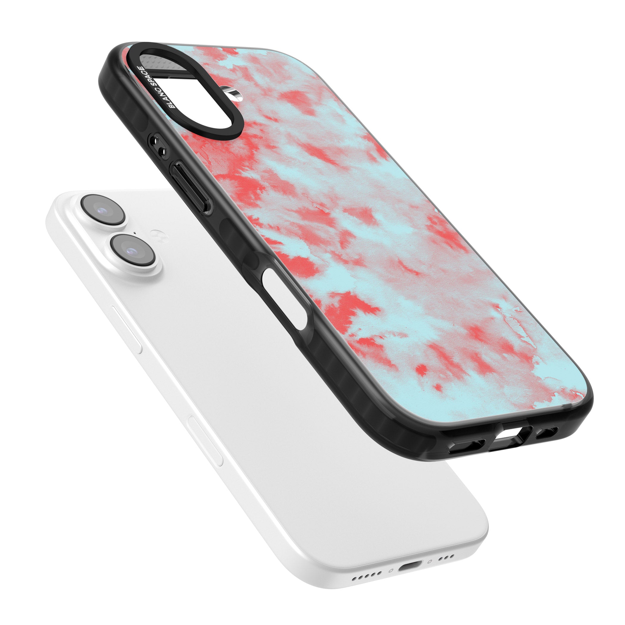 Red & Blue Acid Cloud iPhone 17 Impact Black Phone Case Colours