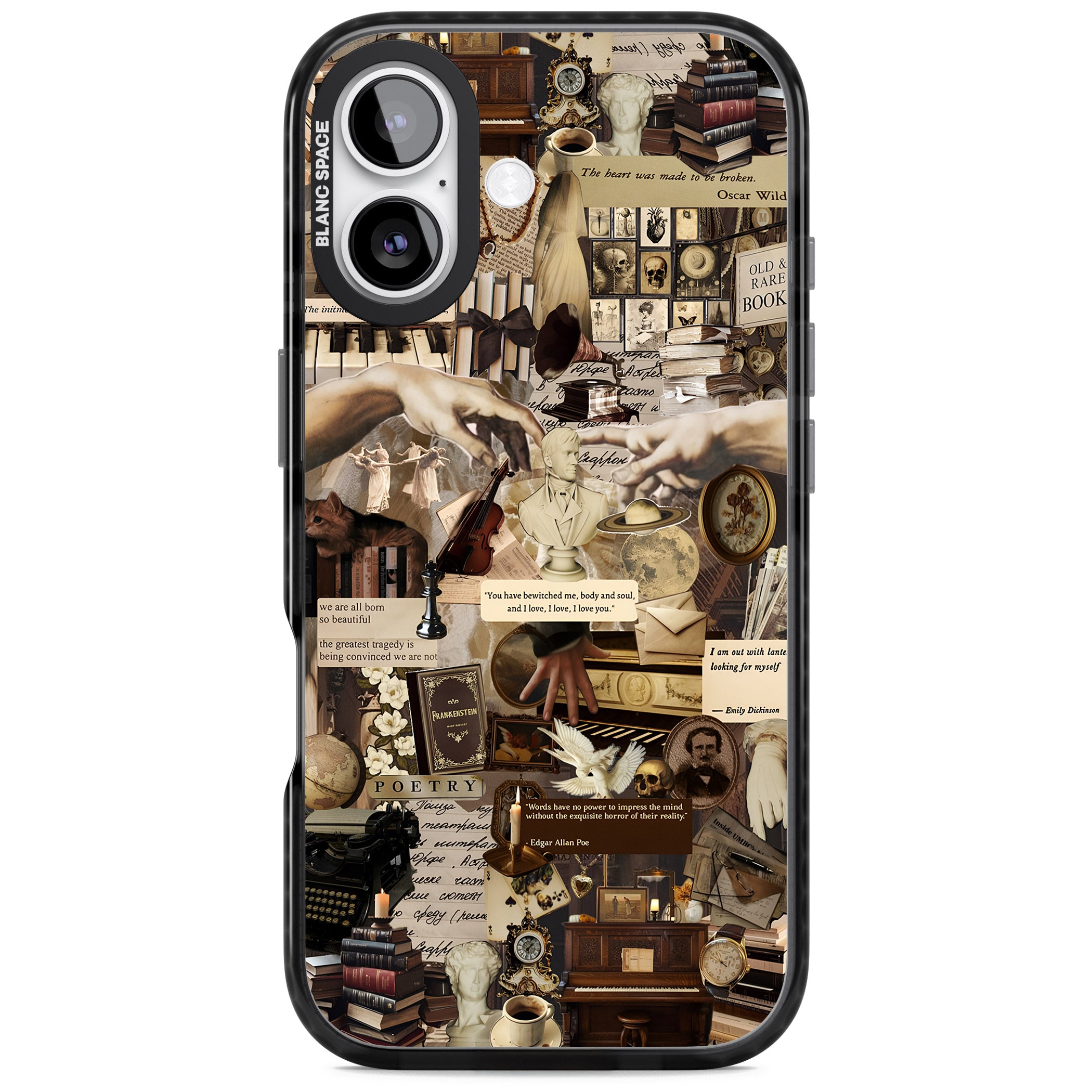 Antique Collage iPhone 17 Impact Black Phone Case