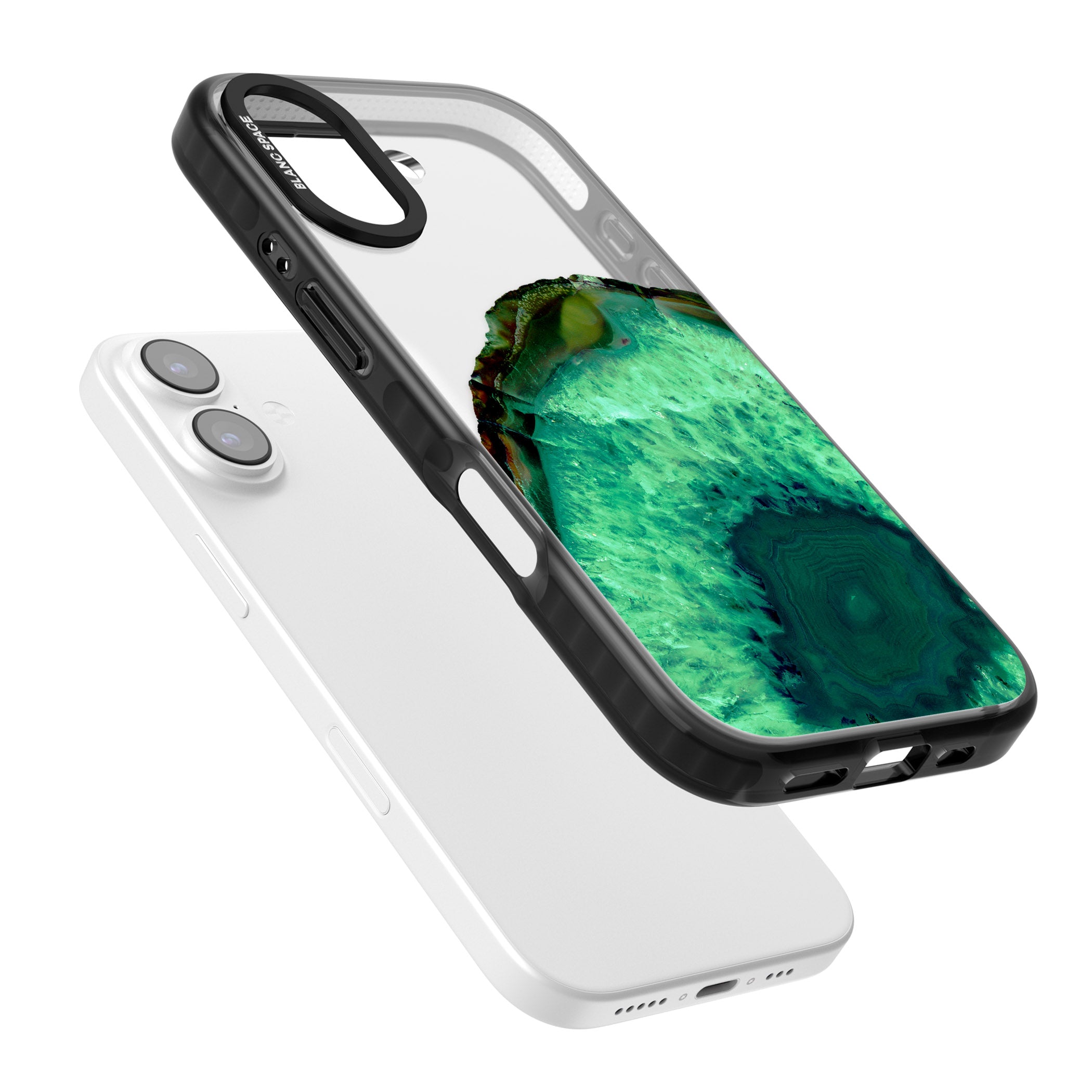 Emerald Geode iPhone 17 Impact Black Phone Case Colours