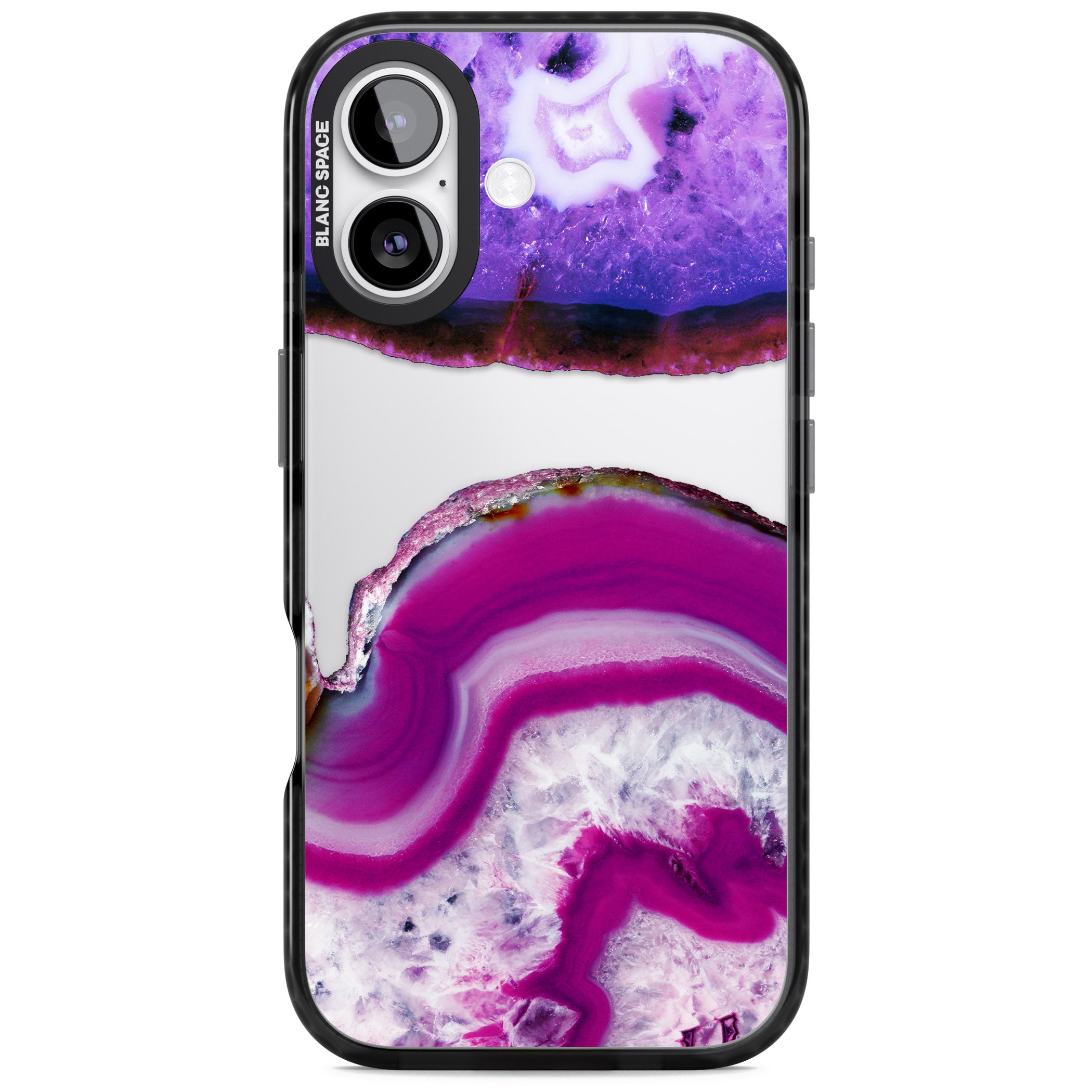 Amethyst Crystal Slice iPhone 17 Impact Black Phone Case