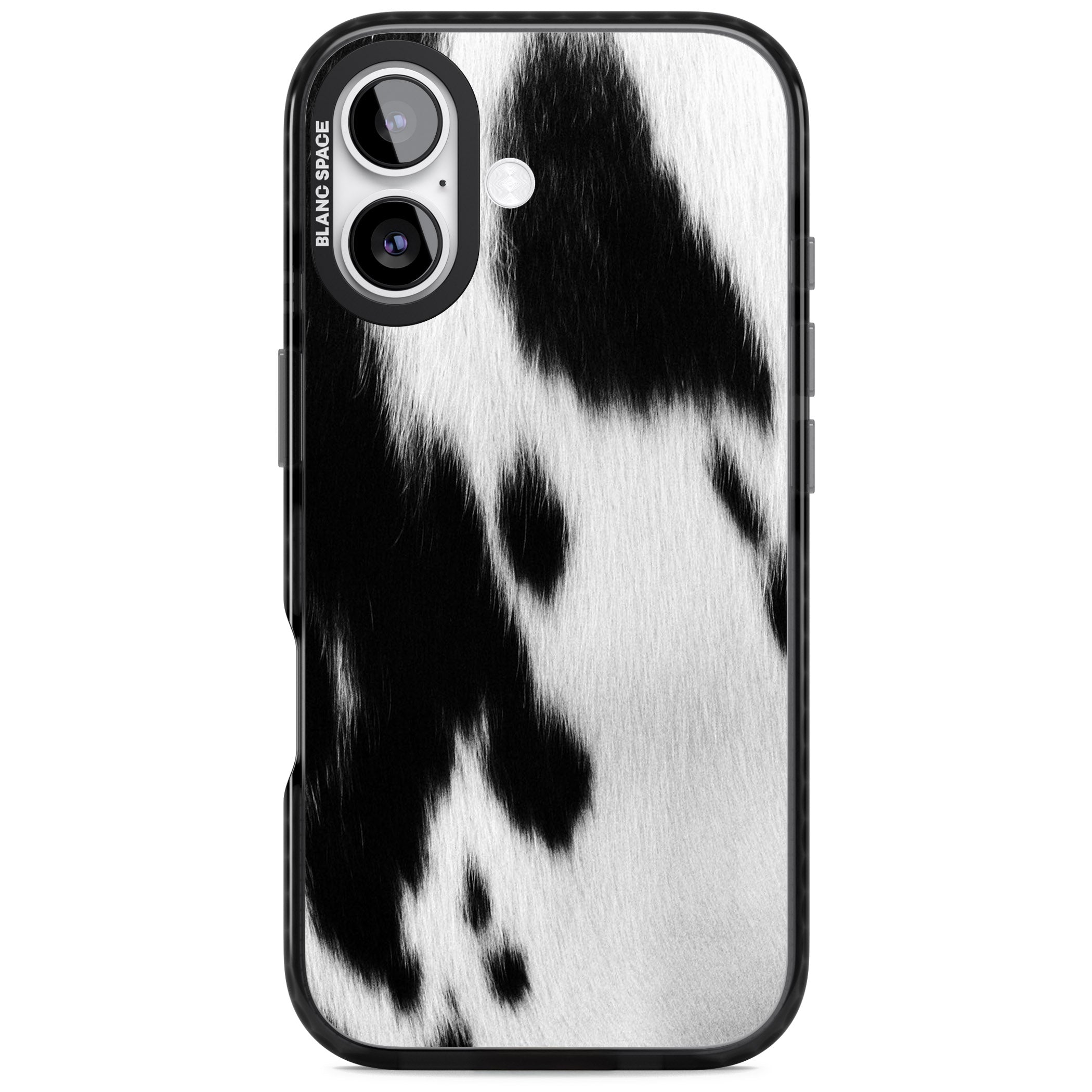 Designer Fashion Cowhide iPhone 17 Impact Black Phone Case