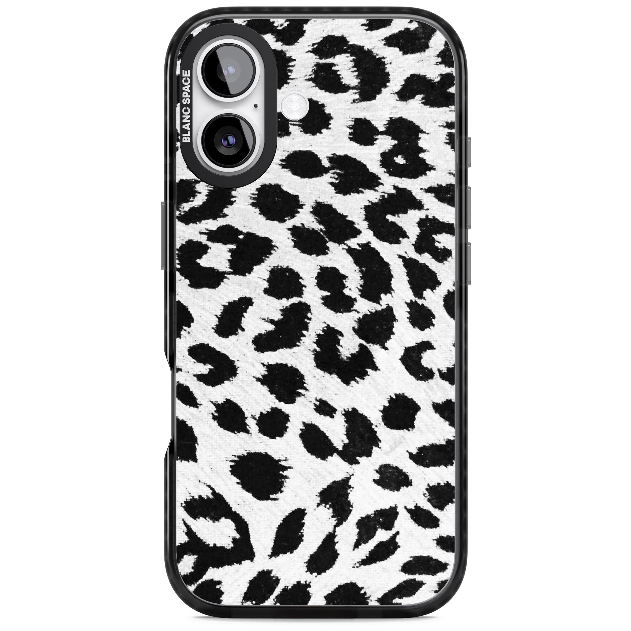Rar Leopard Print White iPhone 17 Impact Black Phone Case