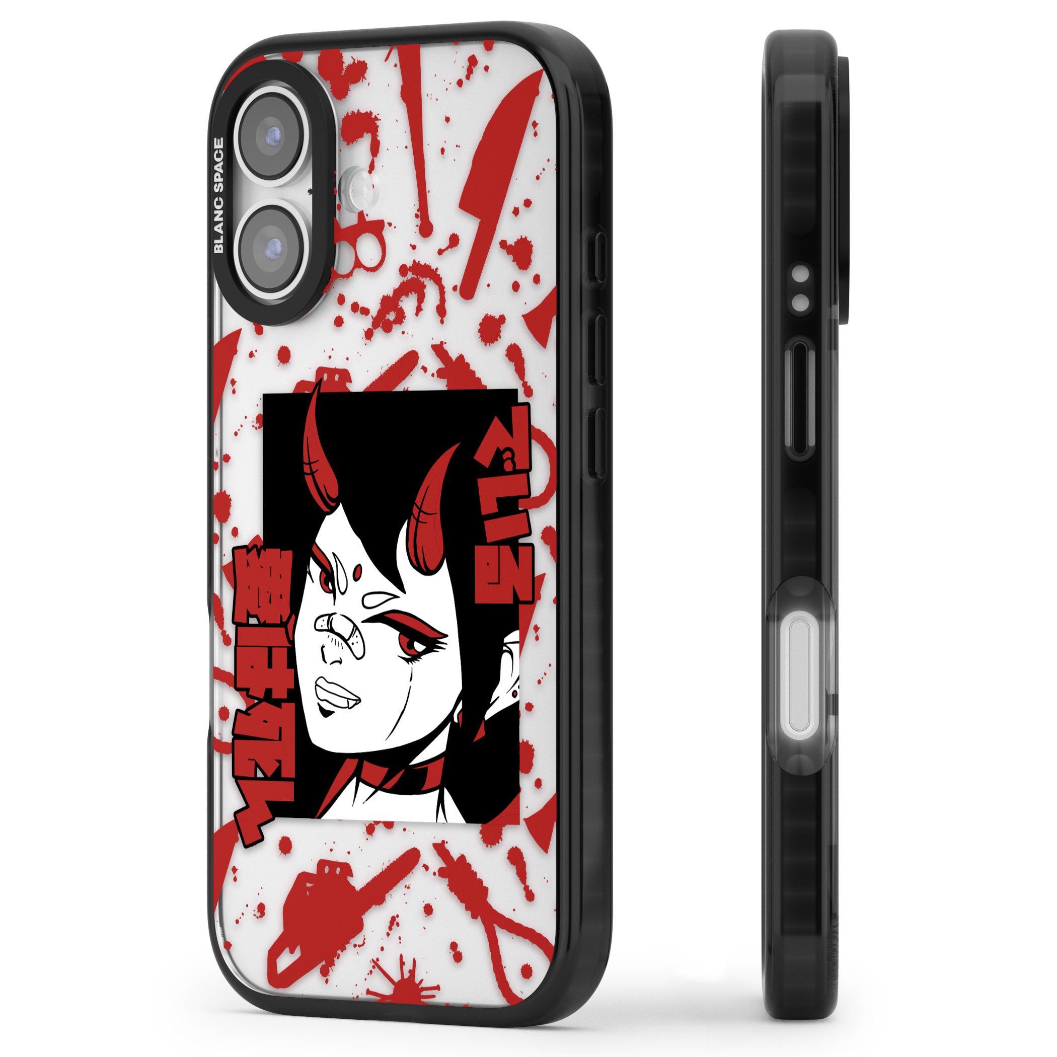 She'S A Devil iPhone 17 Impact Black Phone Case Side Profile