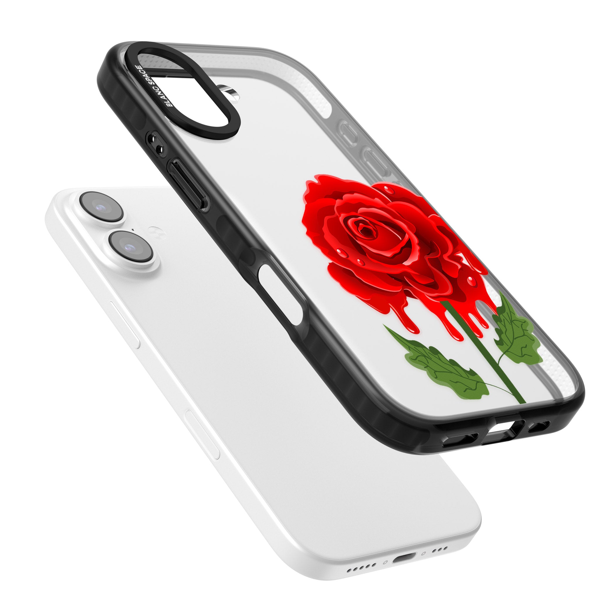 Melting Rose iPhone 17 Impact Black Phone Case Colours
