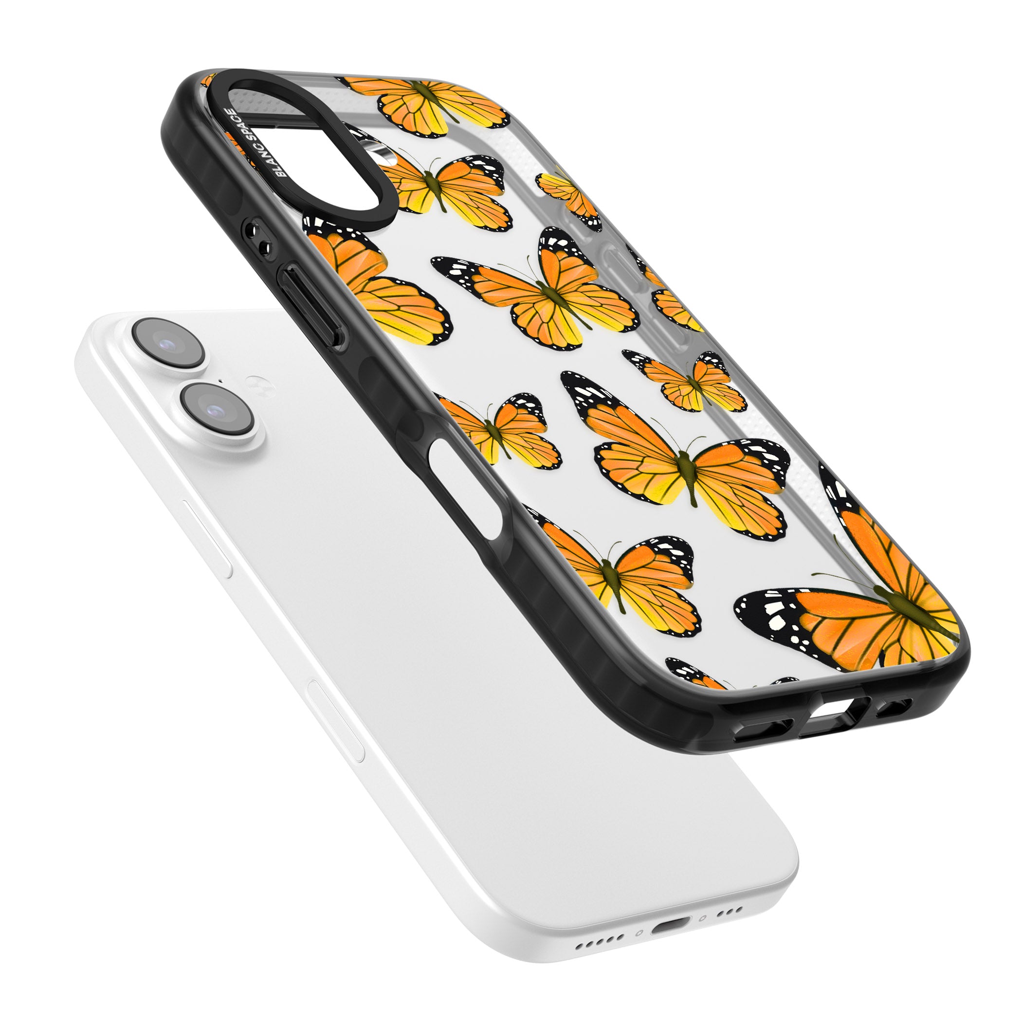Sun Yellow Butterflies iPhone 17 Impact Black Phone Case Colours
