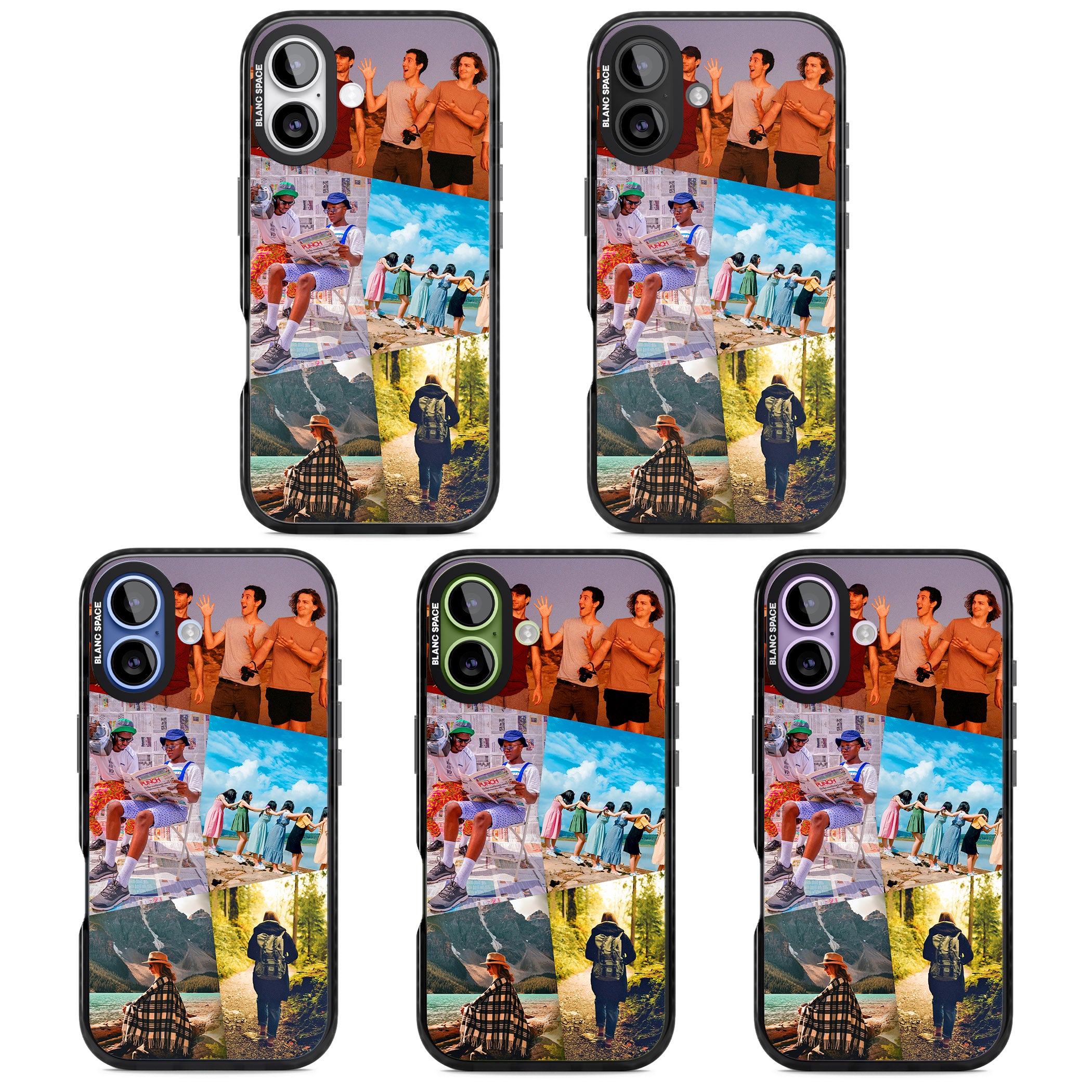 Personalised Abstract Photo Grid iPhone 17 Impact Black Phone Case APT Impact Protection